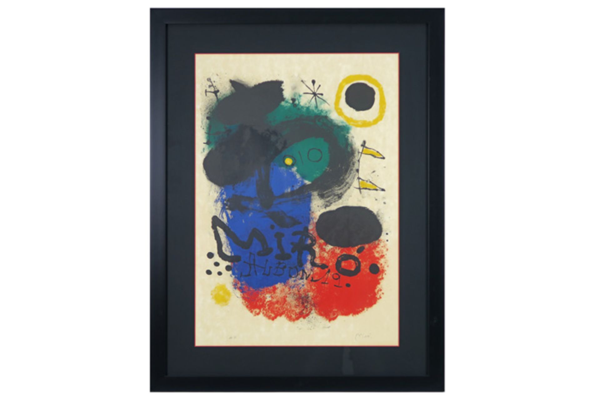 Joan Miro signed Artist Proof lithograph printed in colors from the "Album 19"||MIRO JOAN (1893 - - Image 3 of 3