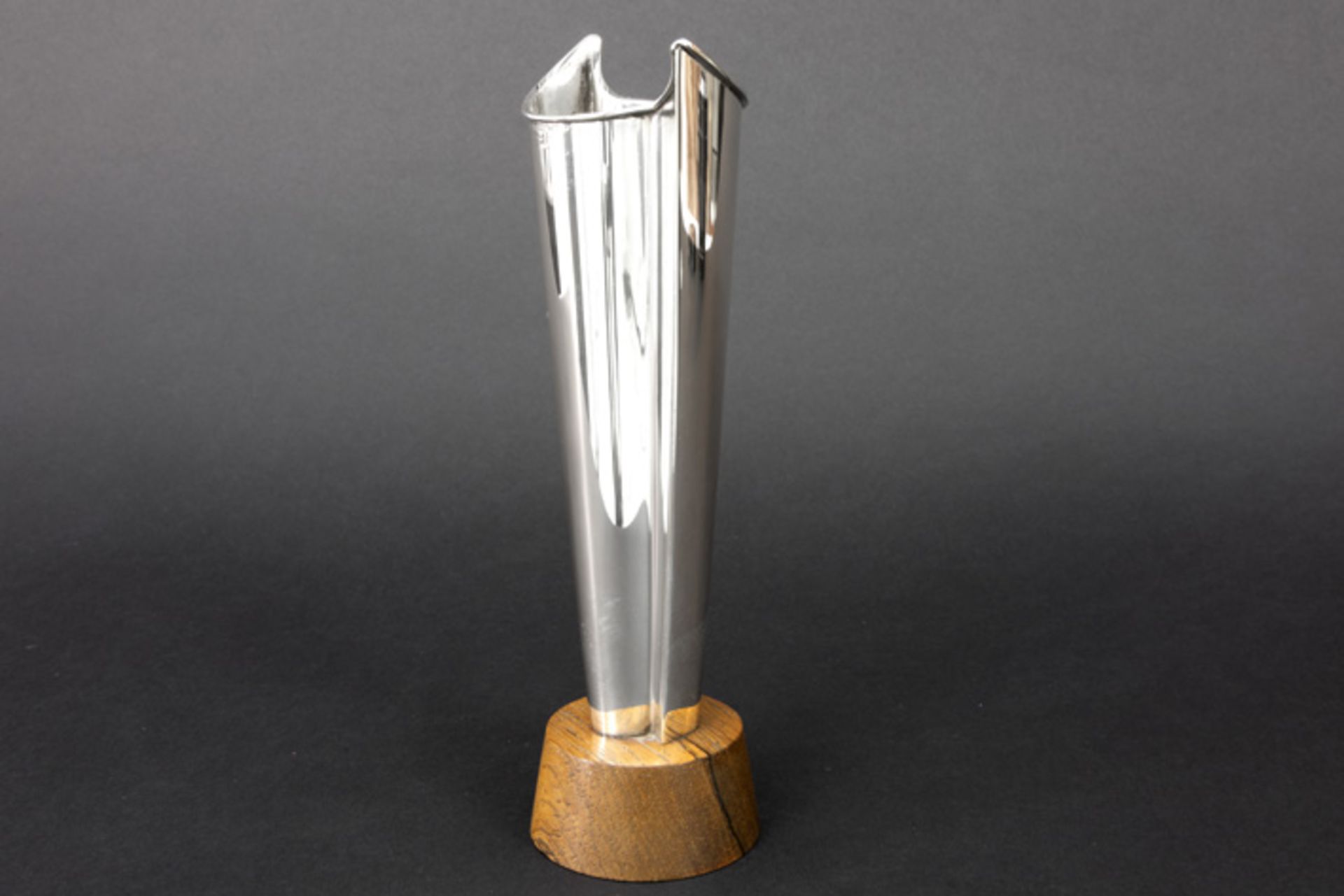 Tapio Wirkkala design vase in marked and 1968 dated silver - with his monogram||TAPIO WIRKKALA (1915 - Image 3 of 4