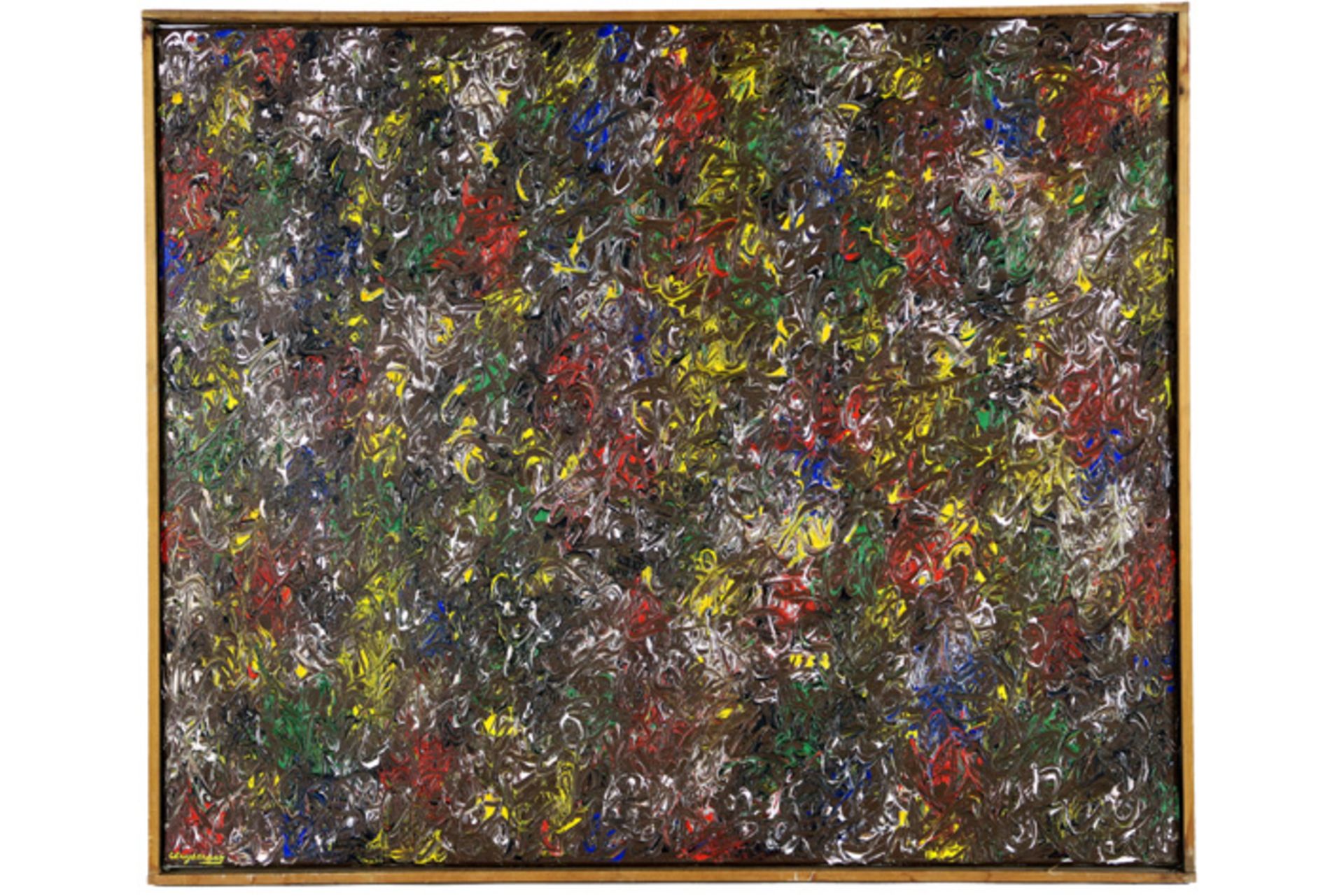 20th Cent. Belgian abstract oil on canvas - signed John Cluysenaar||CLUYSENAAR JOHN (1899 - 1986) ol - Bild 2 aus 4