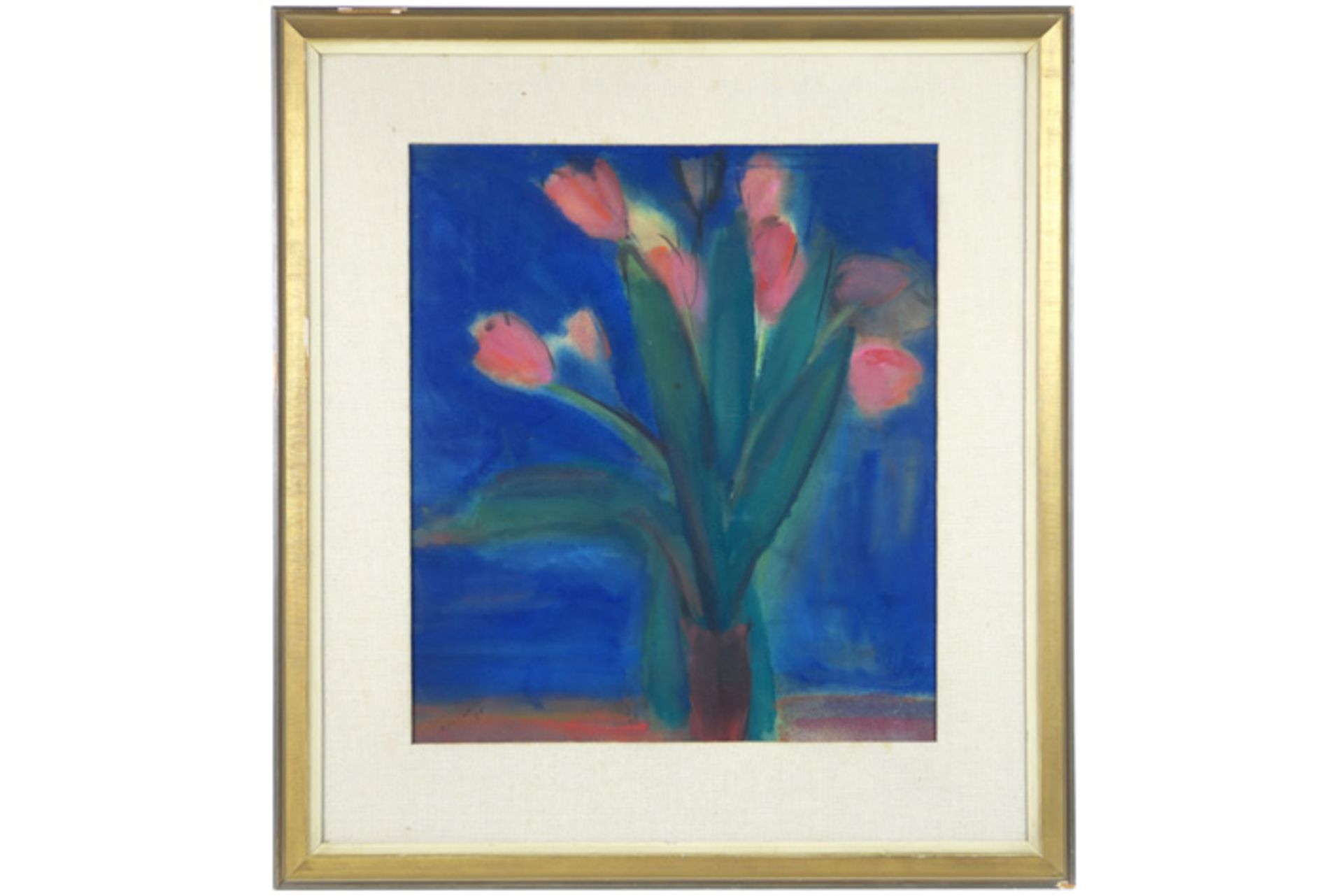 illegibly signed 20th Cent. pastel in the style of Schirren dated 1955||Onleesbaar getekend ( - Image 3 of 3