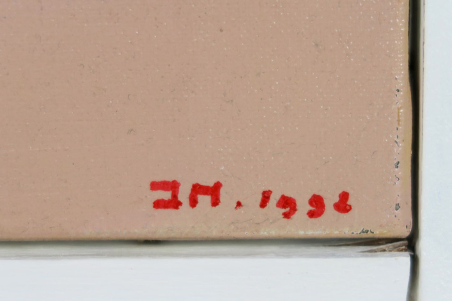 21st Cent. Belgian abstract acryl painting on canvas - signed Jan Mariën||MARIËN JAN (° 1949) - Image 3 of 4