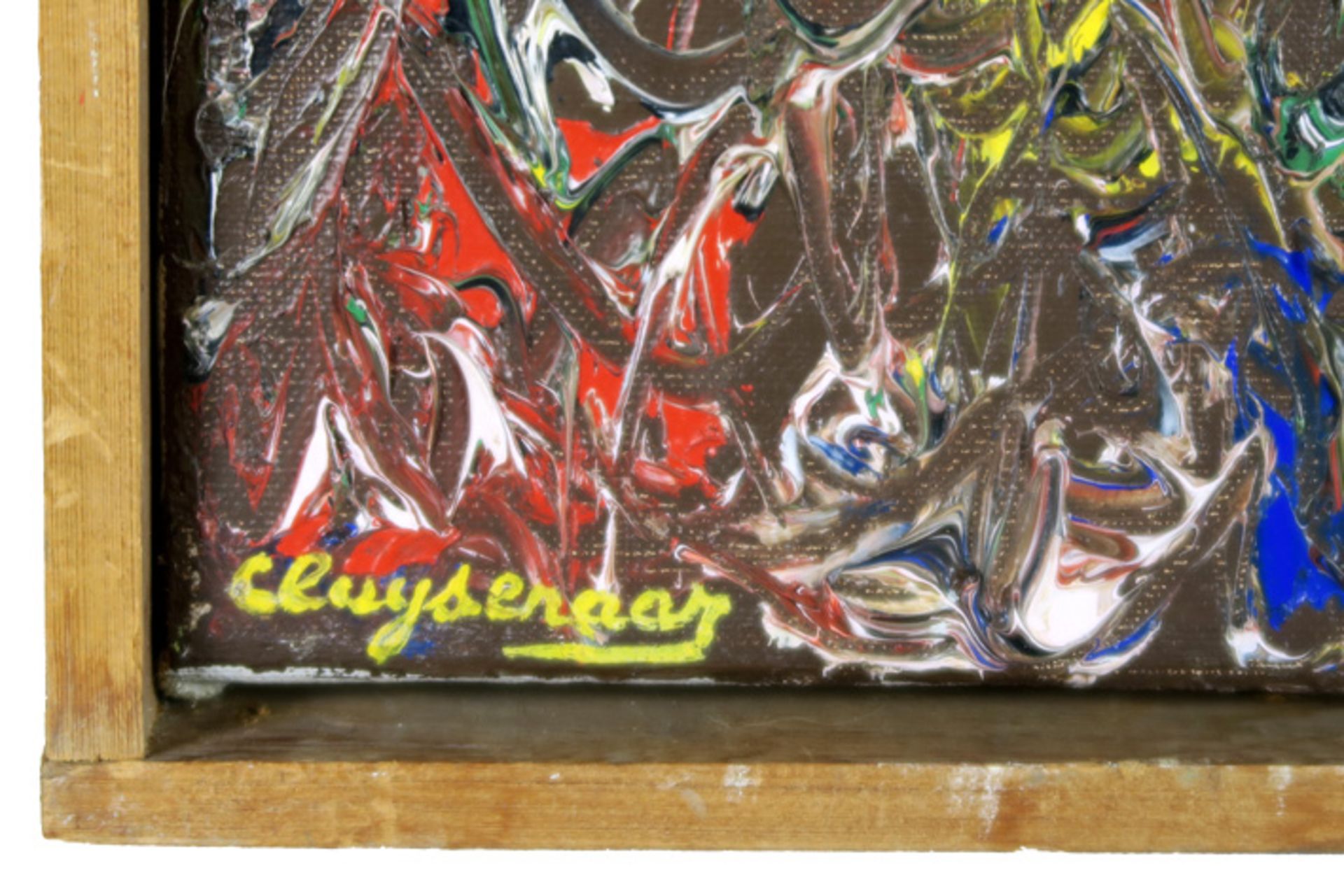20th Cent. Belgian abstract oil on canvas - signed John Cluysenaar||CLUYSENAAR JOHN (1899 - 1986) ol - Bild 3 aus 4