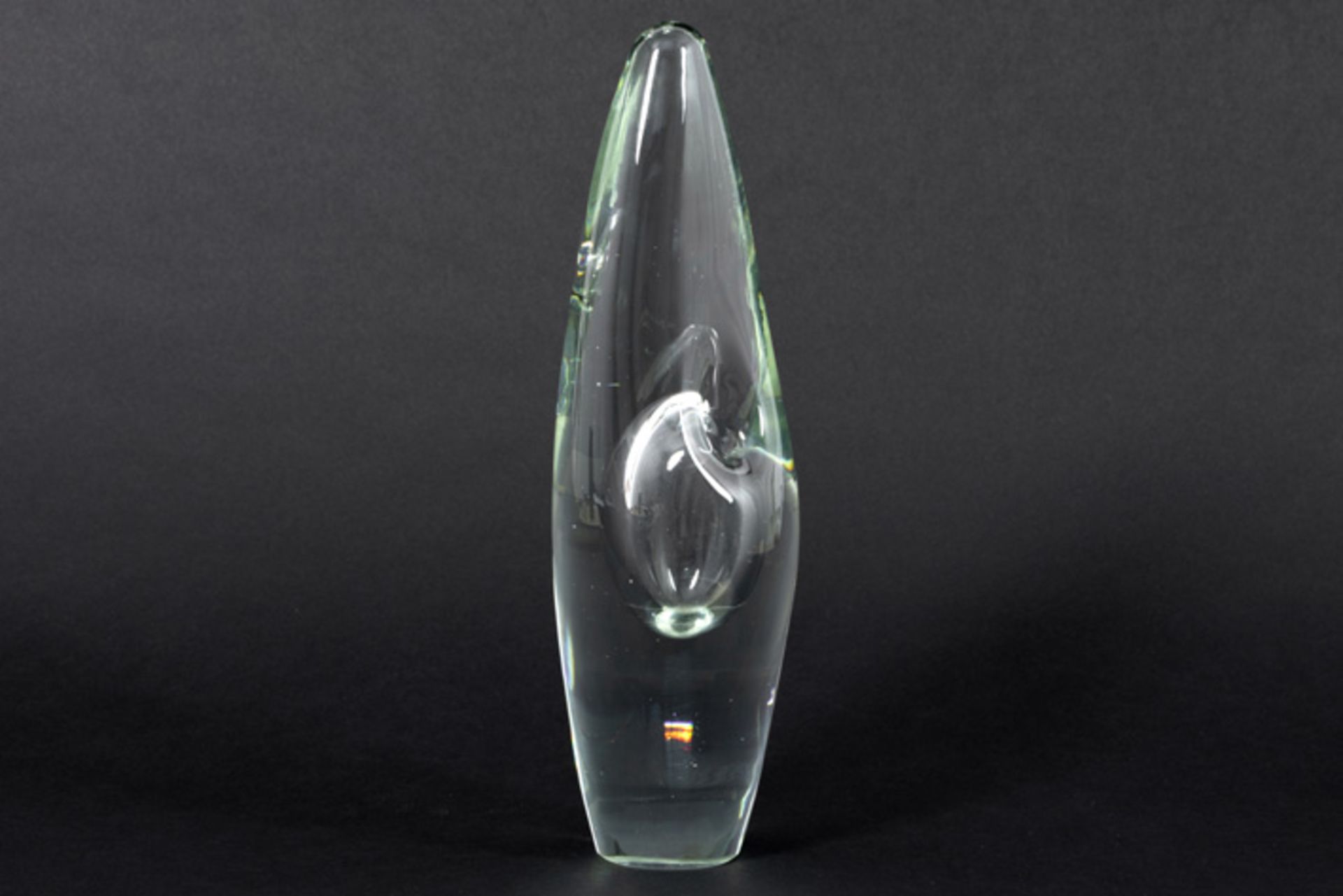 Timo Sarpaneva Iittala "Orchid" vase in glass - signed and numbered||TIMO SARPANEVA (1926 -