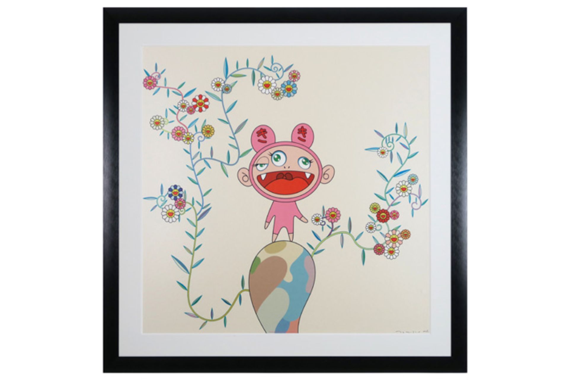 Takashi Murakami signed "Kiki with Moss" lithograph printed in colors (on smooth wove paper) dd - Image 3 of 3