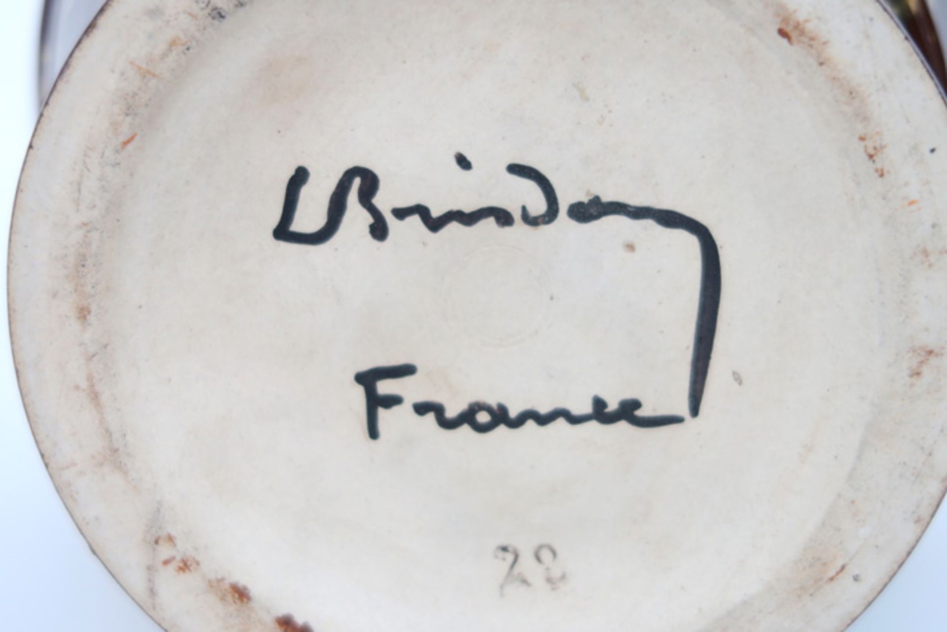 French "Lucien Brisdoux" signed Art Deco vase in glazed stoneware ||BRISDOUX LUCIEN (1878 - 1963) - Image 5 of 5