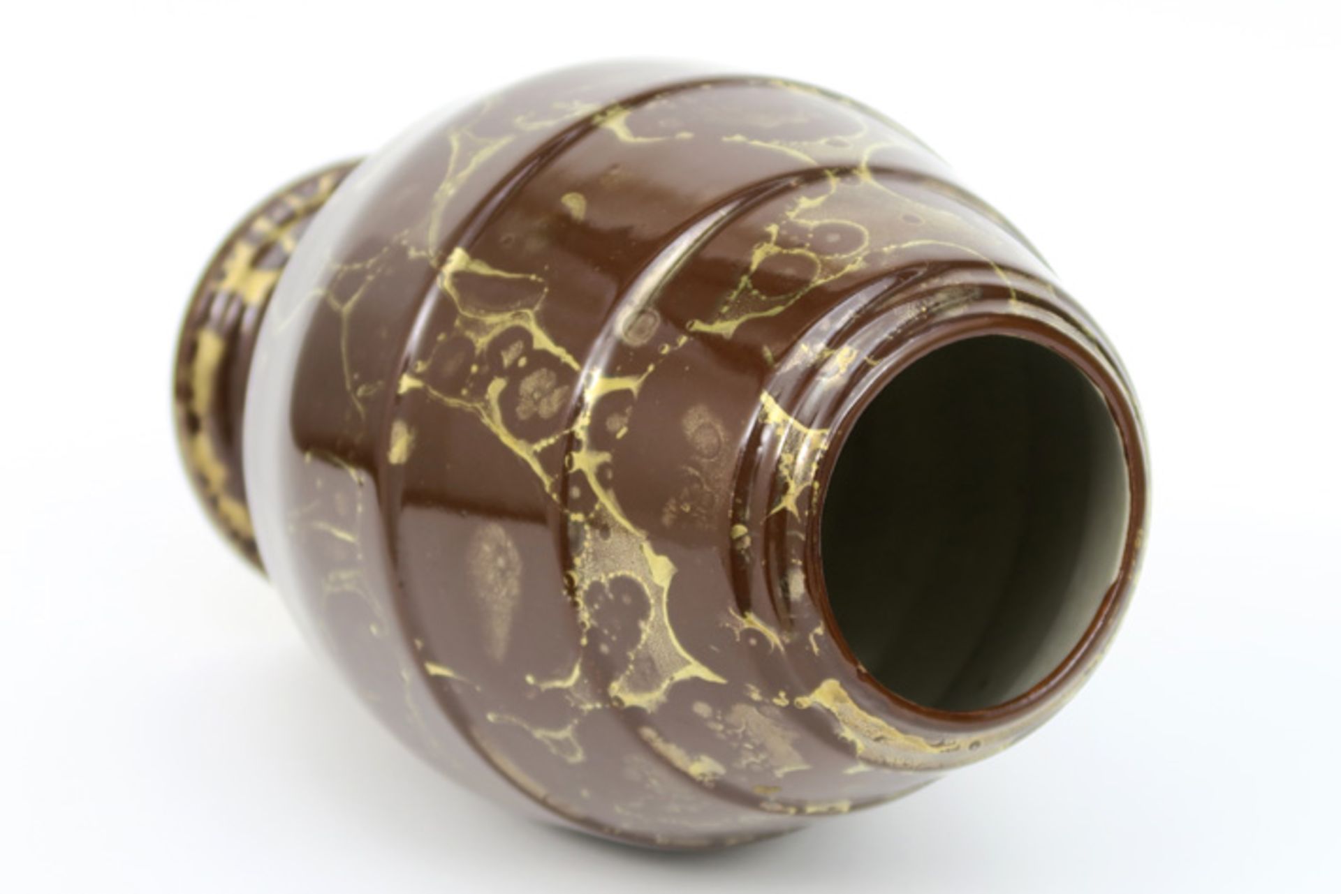 French "Lucien Brisdoux" signed Art Deco vase in glazed stoneware ||BRISDOUX LUCIEN (1878 - 1963) - Image 3 of 5