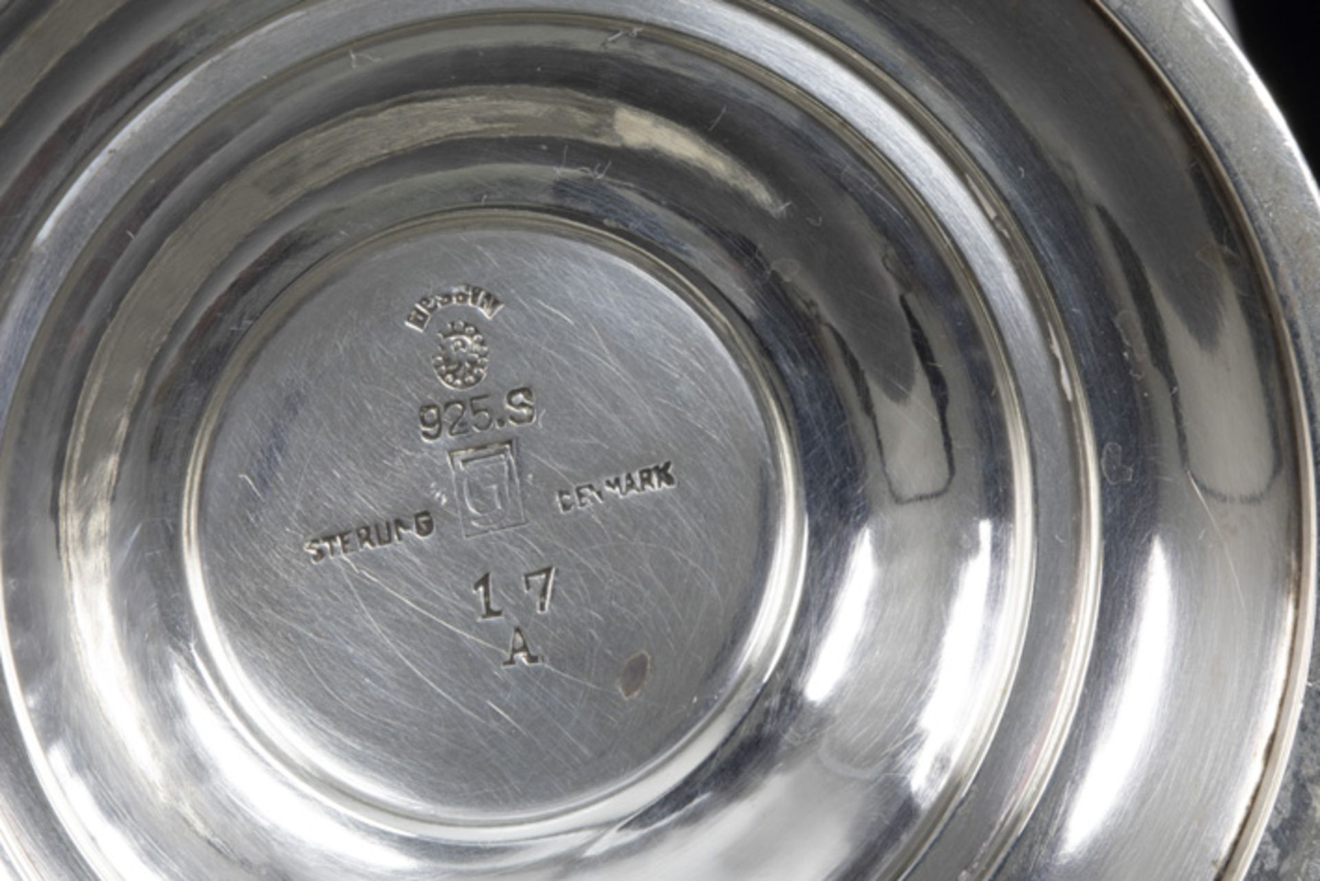 thirties'/forties' "G. Jensen" bowl with a design by J.Rohde in silver - marked G.Jensen and with - Image 5 of 5