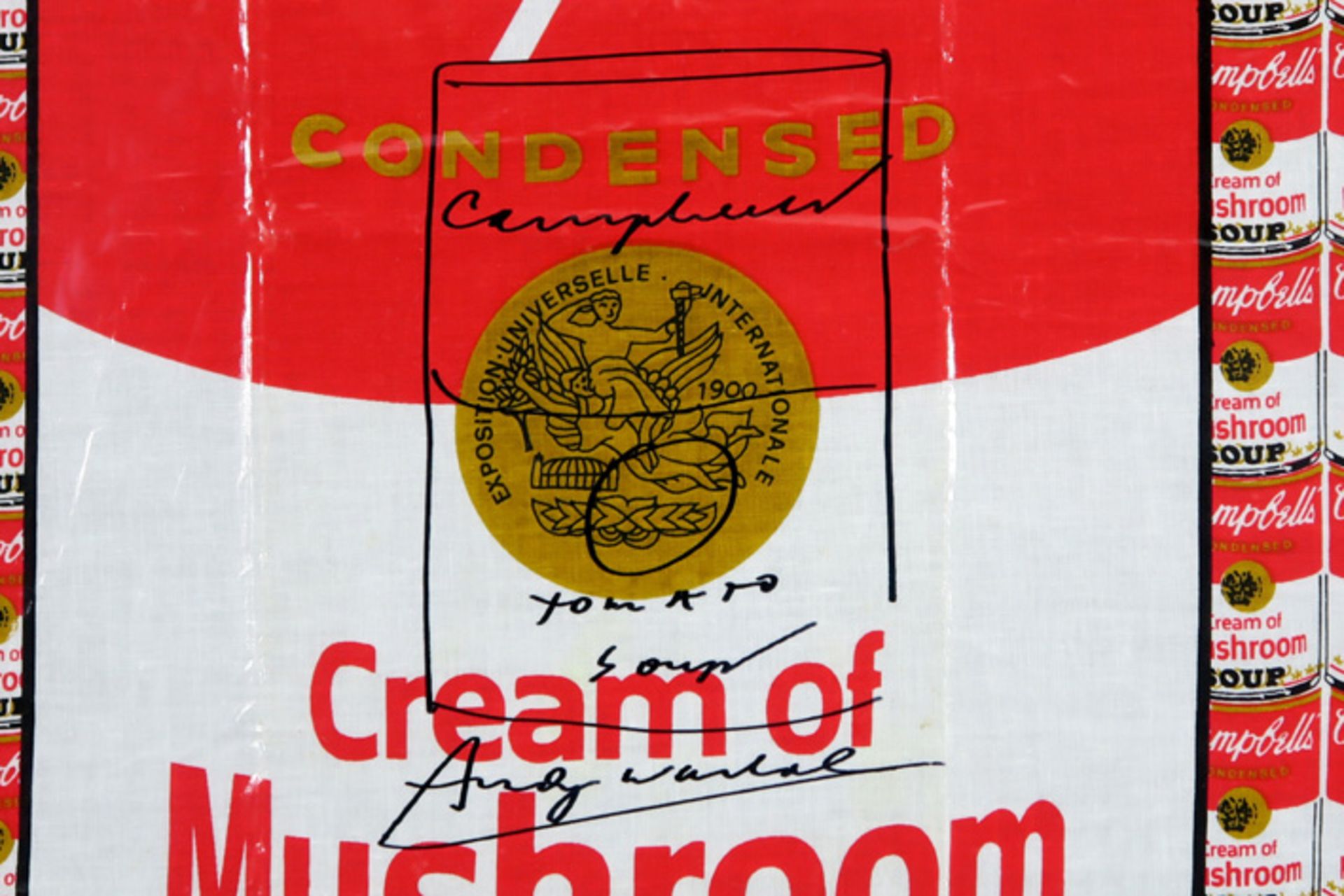 Andy Warhol signed drawing on a "Campbell's Tomato Soup" apron - framed||WARHOL ANDY (1930 - 1987) t - Bild 3 aus 3
