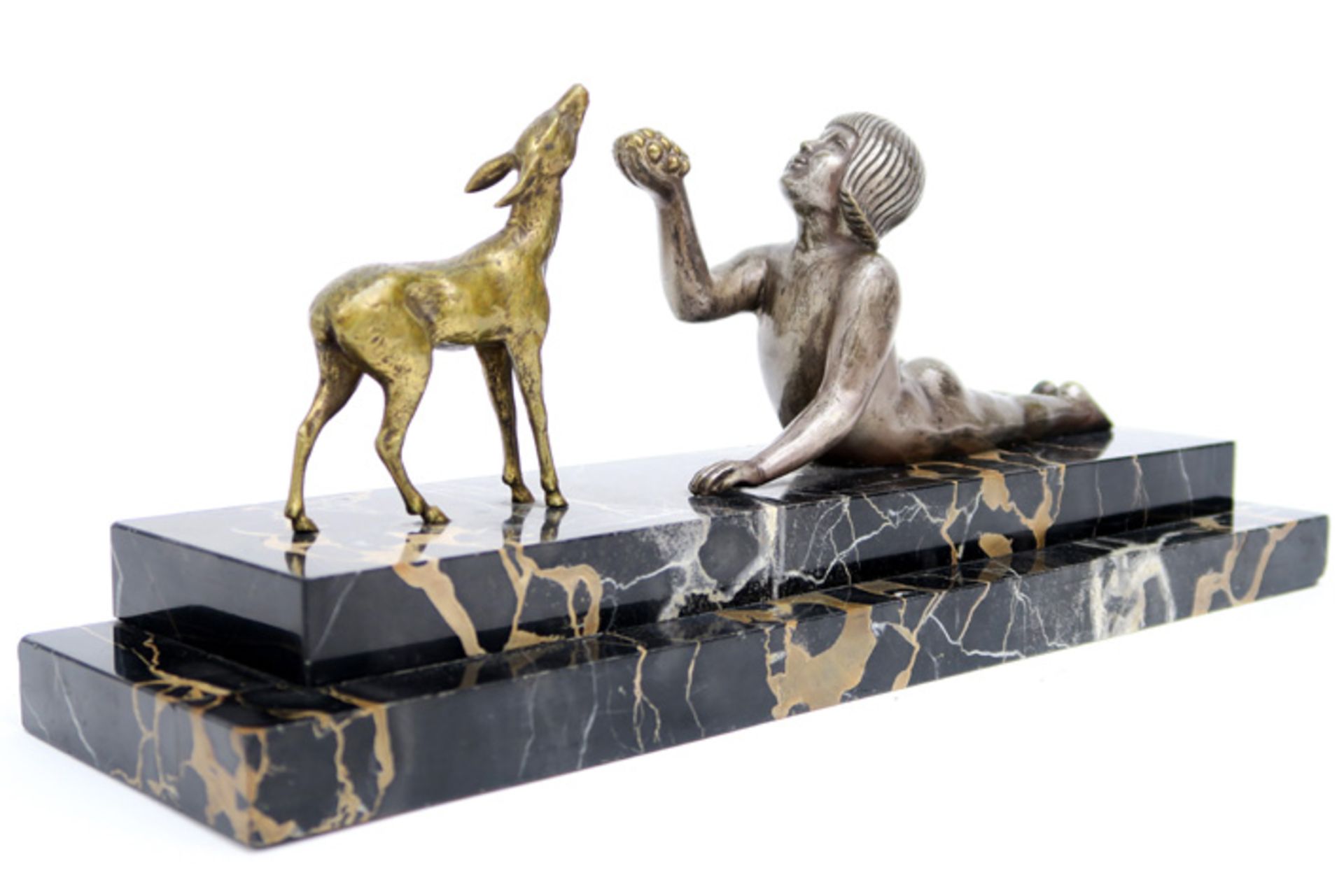 Zoltan Kovats signed double sculpture in bronze on a base in typical marble also with a "Editions - Bild 2 aus 5