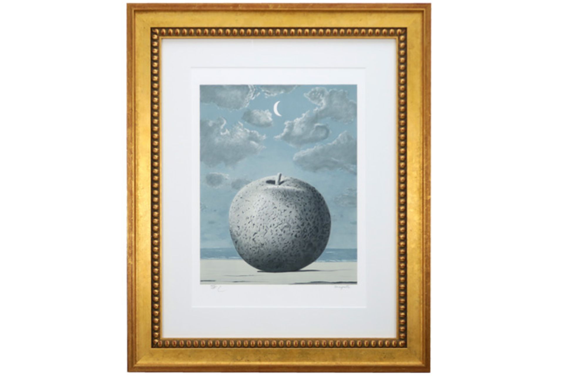 Rene Magritte "Souvenir de Voyage" lithograph printed in colors signed in the print and with " - Image 3 of 3