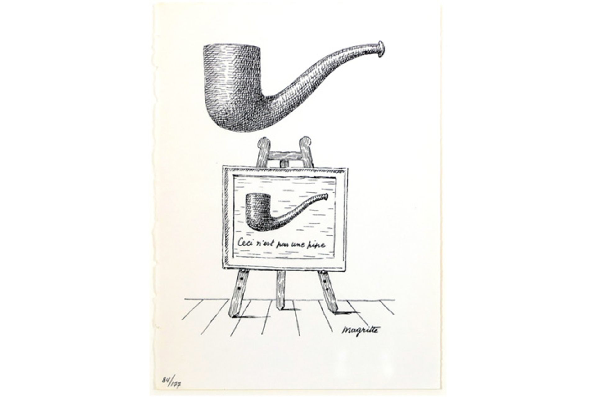 René Magritte "Ceci n'est pas une pipe" lithogaph - signed in the print || MAGRITTE RENÉ (1898 -