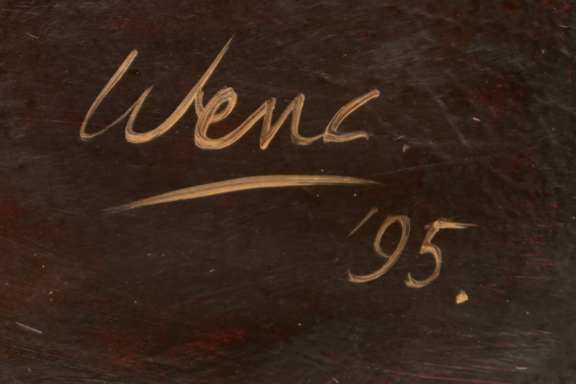 20th Cent. Belgian oil on panel - signed Wenceslas Quataert and dated 1995 on the back || QUATAERT - Image 2 of 5