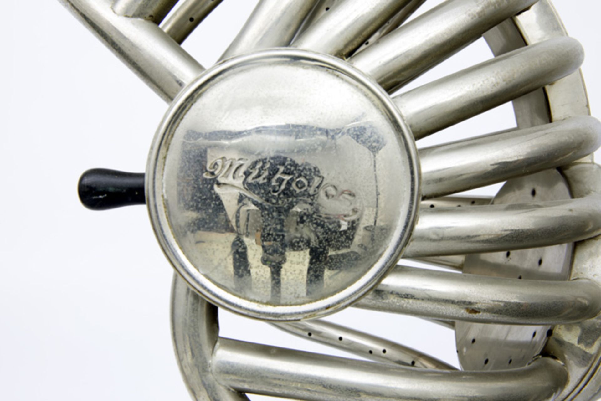 Belgian "Müholos - Produis Lorly - Anvers" marked hairdresser's equipment with a motor and two - Image 6 of 12