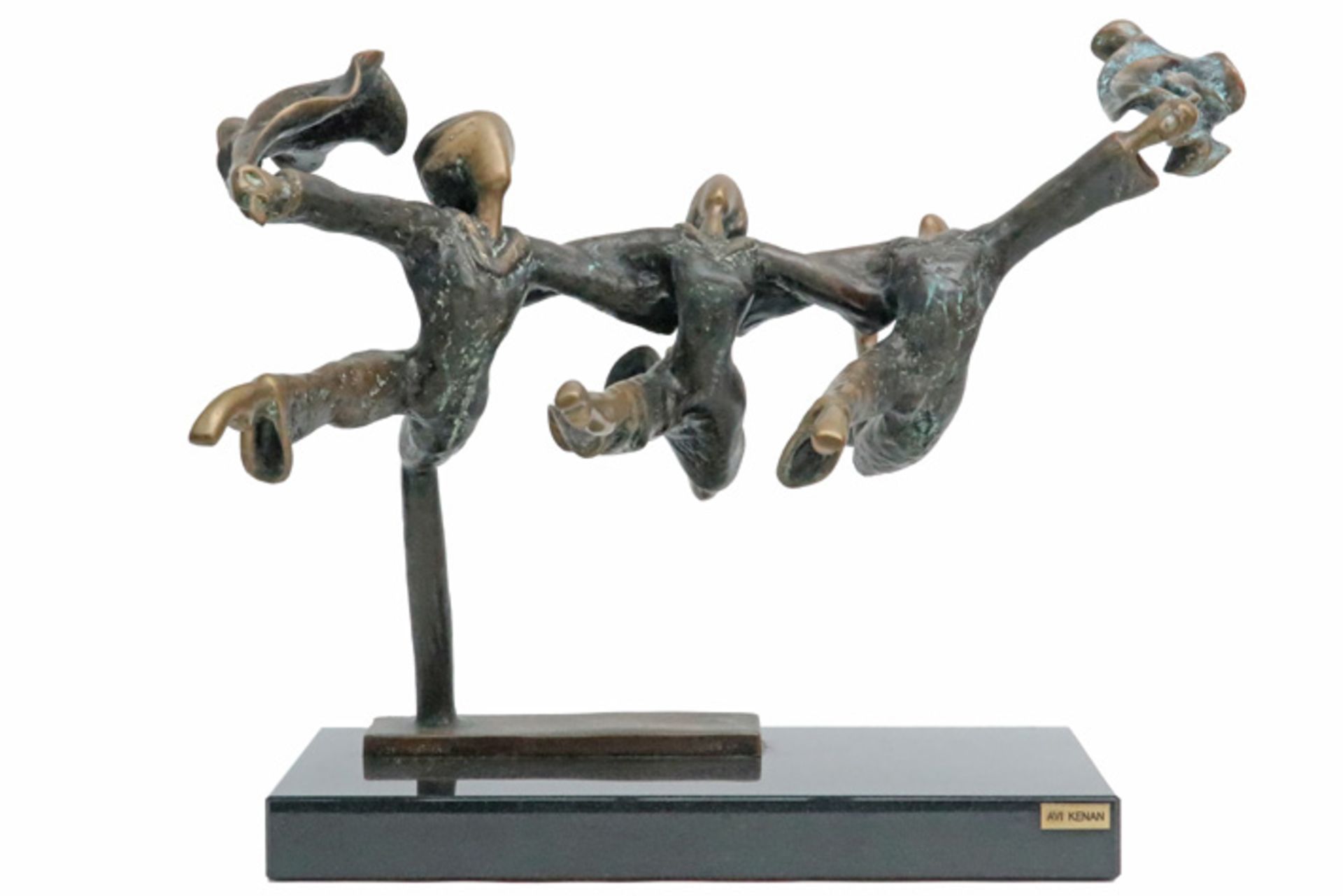 20th Cent. Avi Kenan sculpture in bronze titled "Flying Dancers" - signed and dated 1980 || AVI
