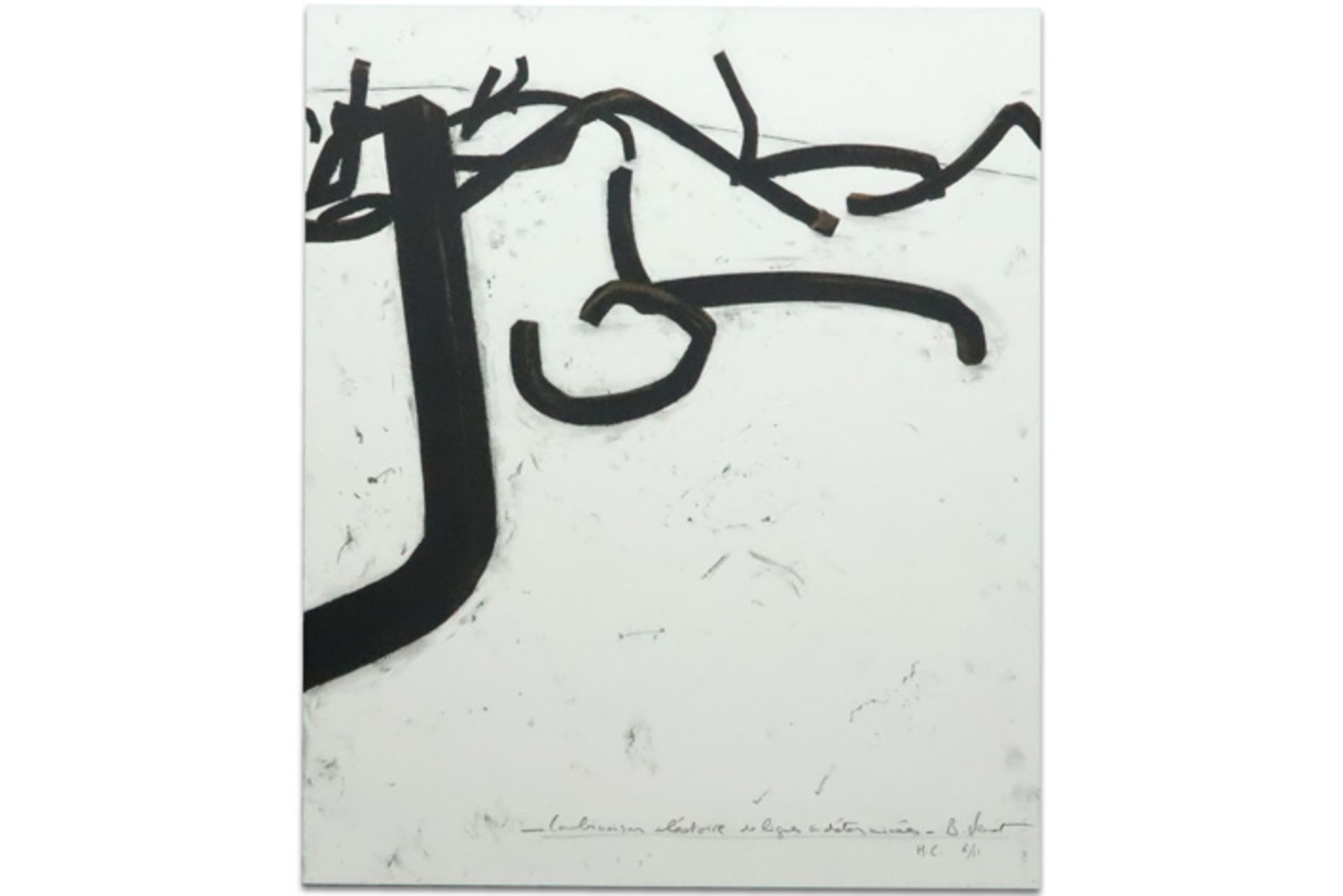 Bernar Venet digigraphy print - signed || VENET BERNAR (° 1941) digigrafie print n° 11/60 met een