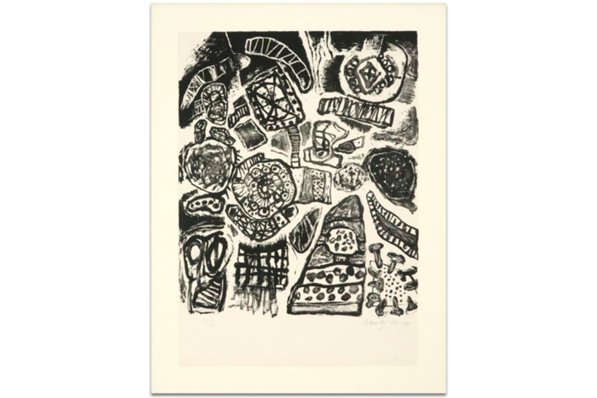 Corneille signed lithograph with typical composition dated 1964/1967 || CORNEILLE (1922 - 2010)