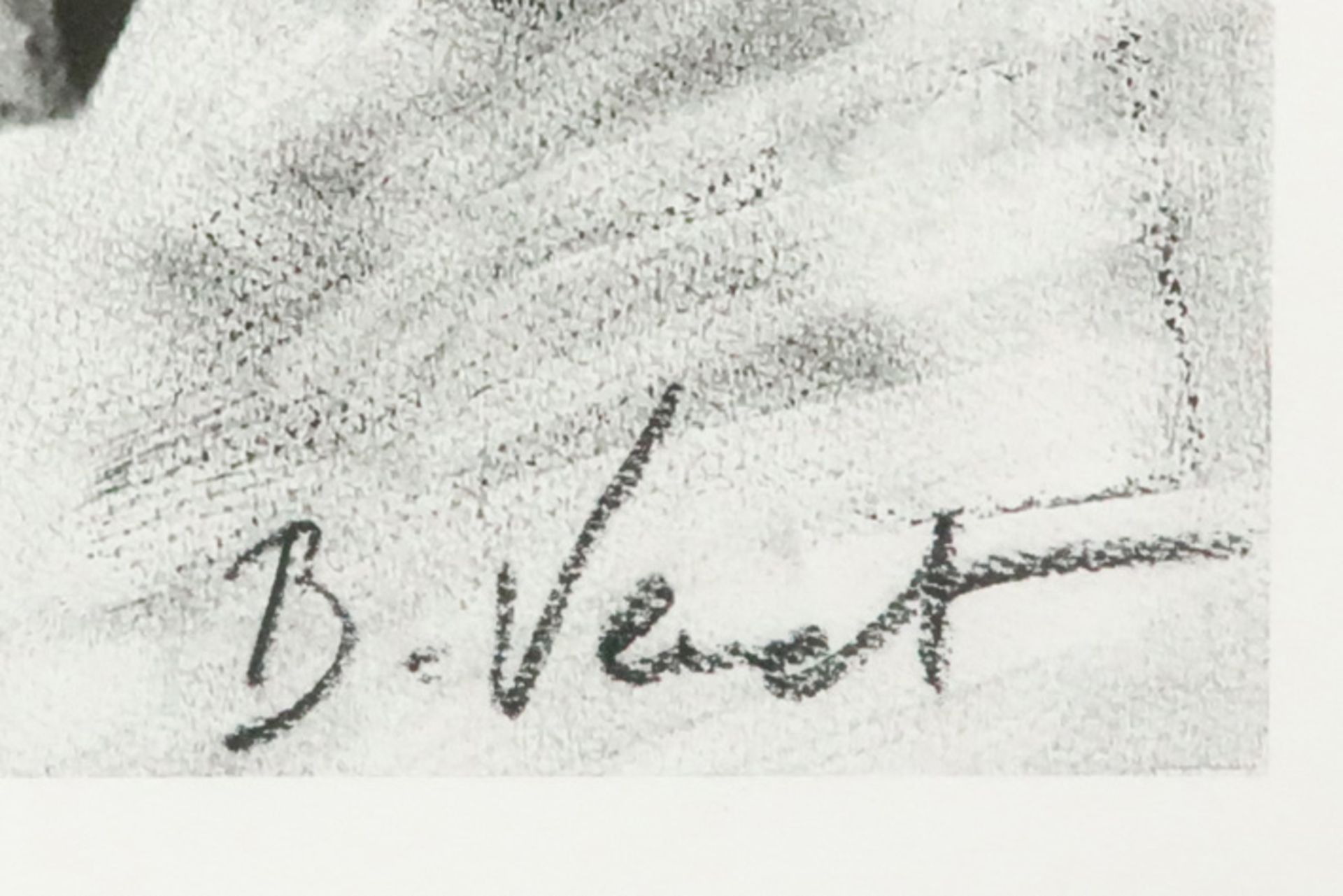 quite large Bernar Venet serigraphy with a typical composition - signed || VENET BERNAR (° 1941) - Image 2 of 3