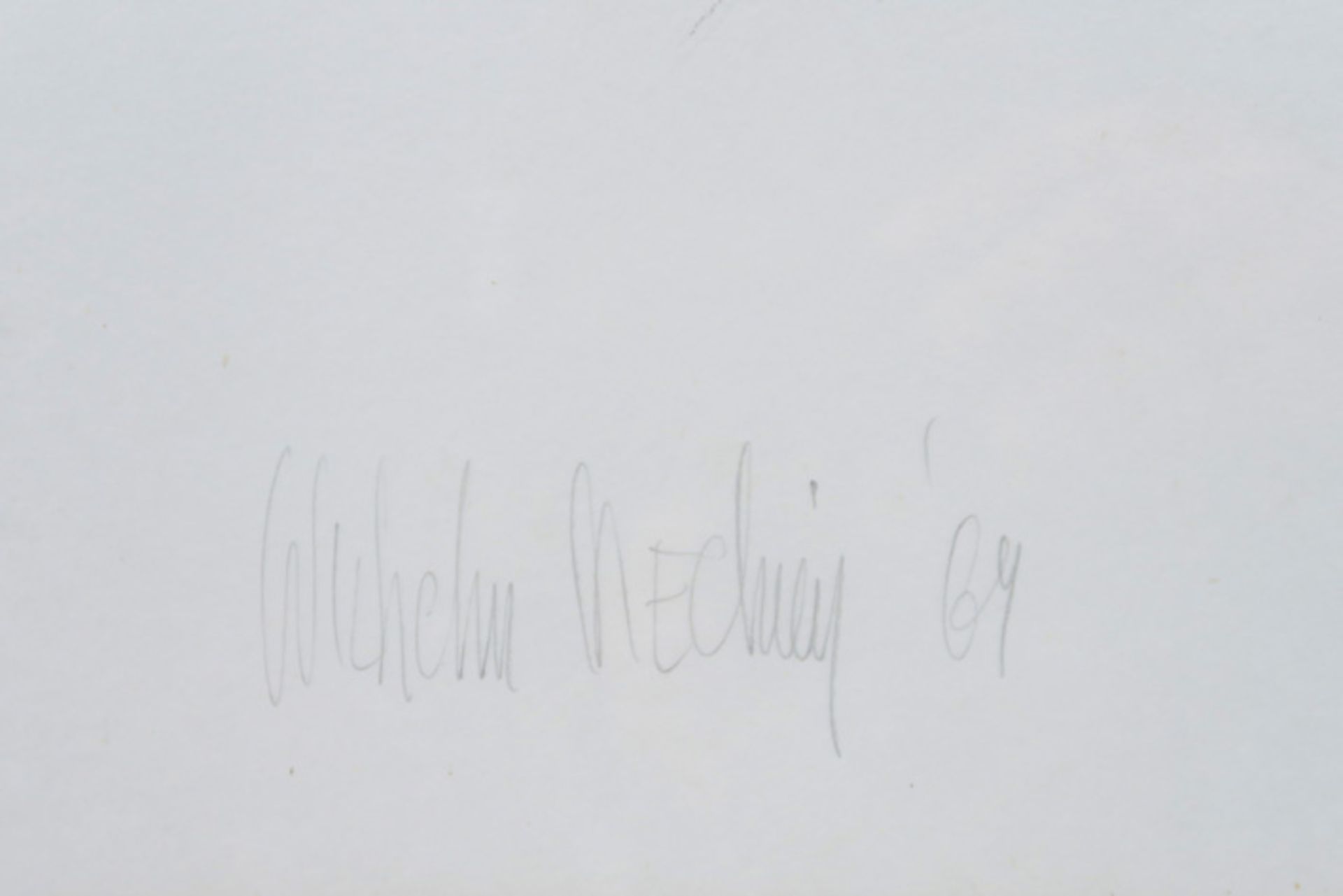 20th Cent. abstract oil on canvas and drawing - signed Wilhelm Mechnig || MECHNIG WILHELM (1929 - - Image 7 of 8