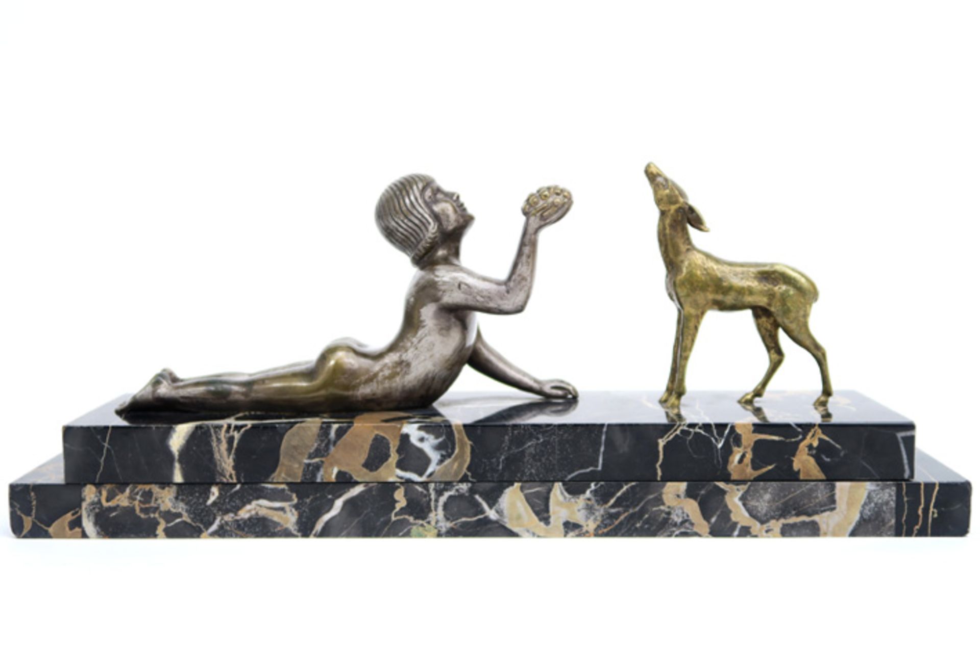 Zoltan Kovats signed double sculpture in bronze on a base in typical marble also with a "Editions - Bild 3 aus 5