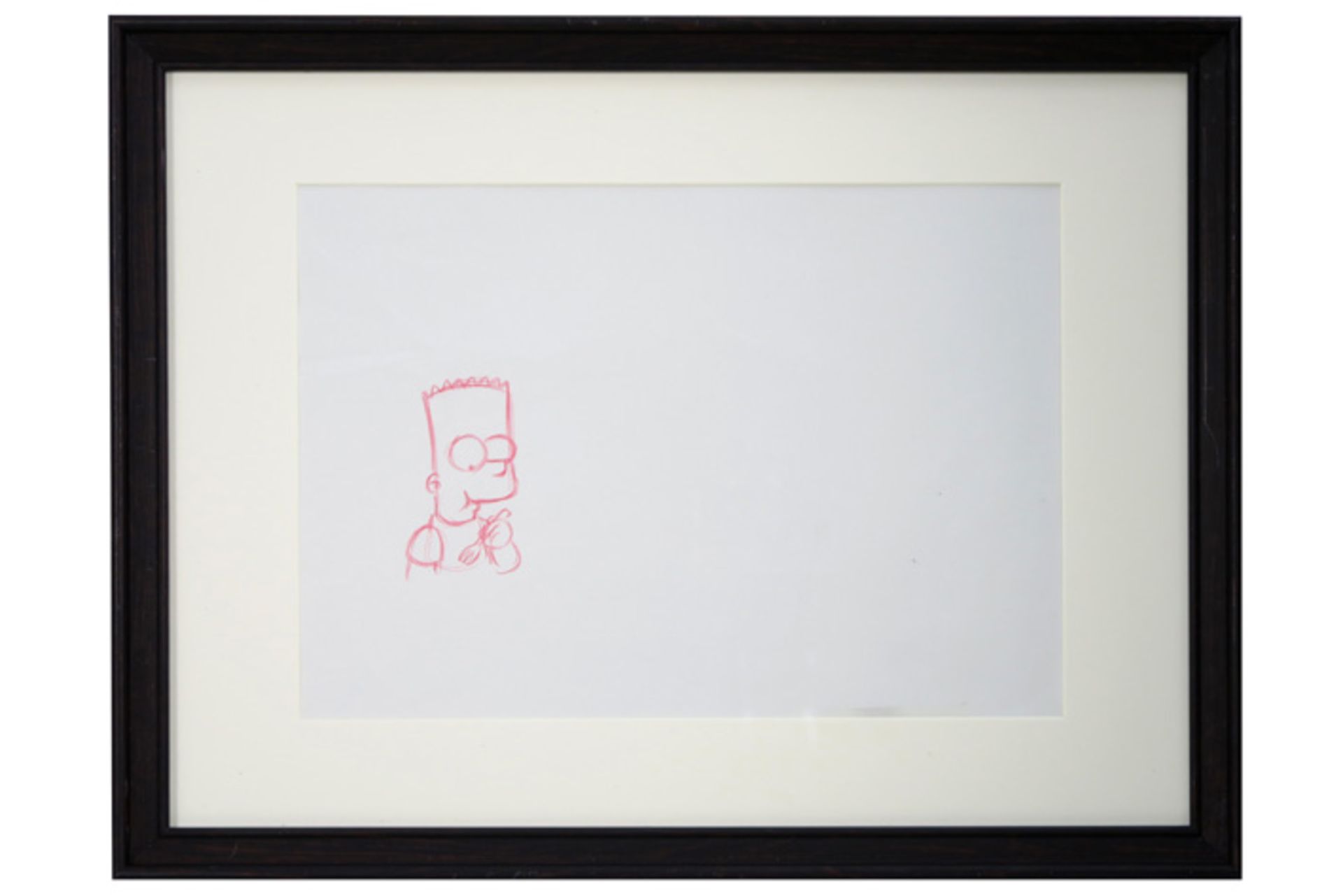 six Matt Groening drawings for the "The Simpsons" - each with certificate and framed || GROENING - Bild 4 aus 7