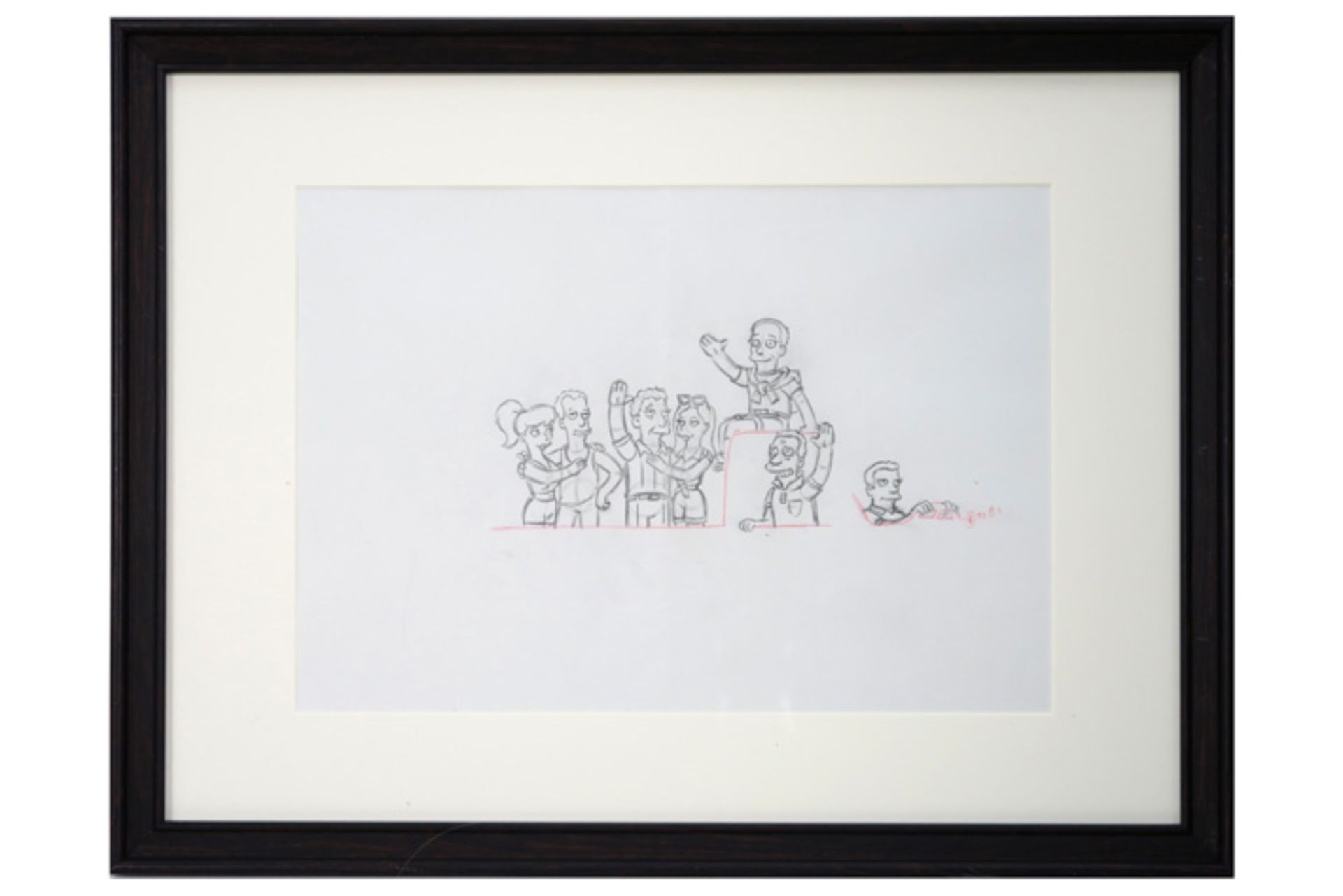 six Matt Groening drawings for the "The Simpsons" - each with certificate and framed || GROENING - Bild 6 aus 7