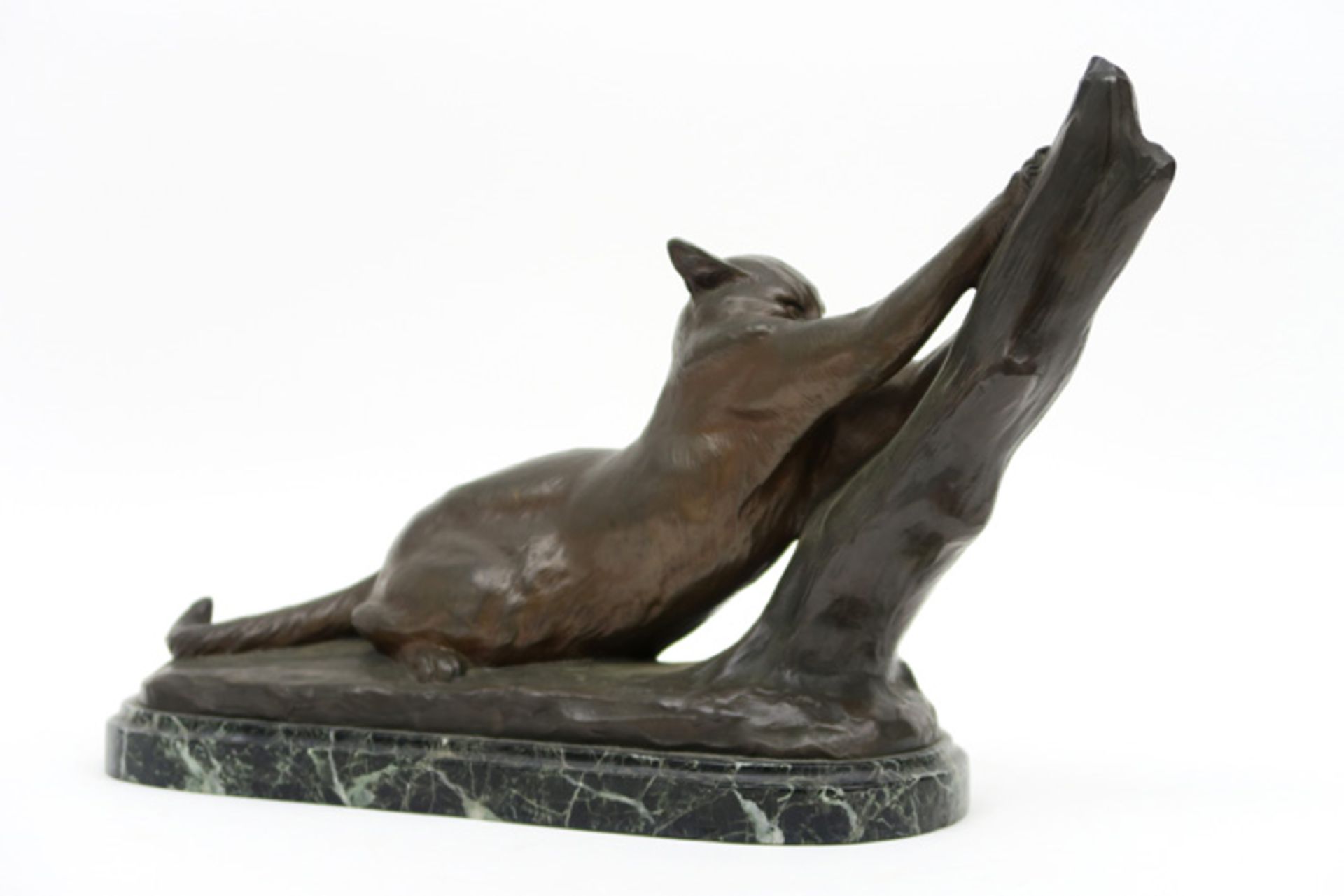 Louis Riché sculpture in bronze on a green marble base - signed || RICHÉ LOUIS (1877 - 1949) - Image 3 of 4