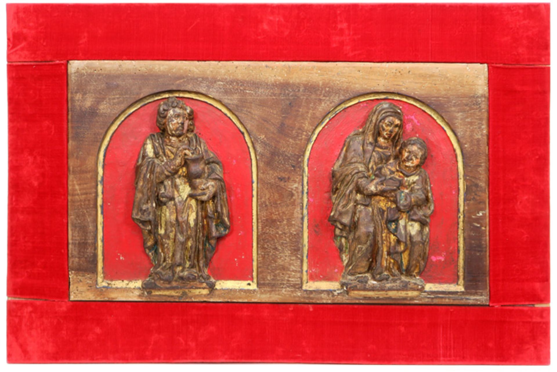 16th/17th Cent. European oak high relief sculpture with remains of the original polychromy || EUROPA