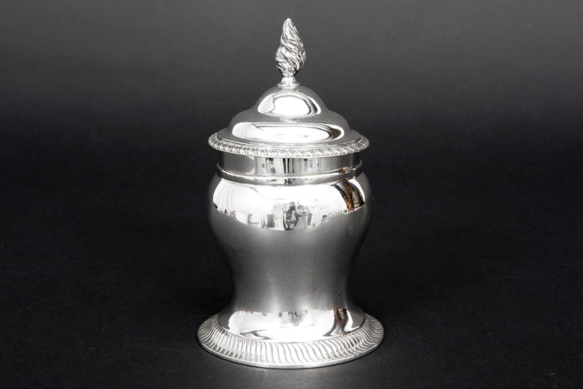 antique English tea box in marked and T. Slater, W. Slater & H. Holland signed silver || T.