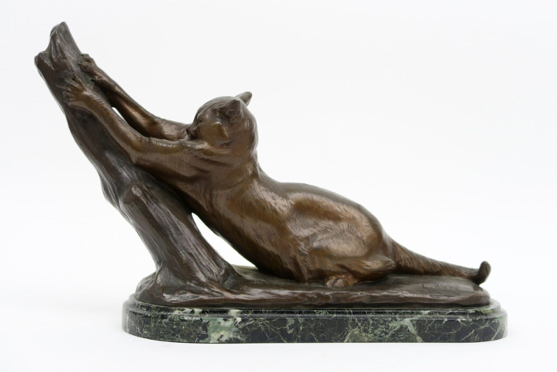 Louis Riché sculpture in bronze on a green marble base - signed || RICHÉ LOUIS (1877 - 1949) - Image 2 of 4