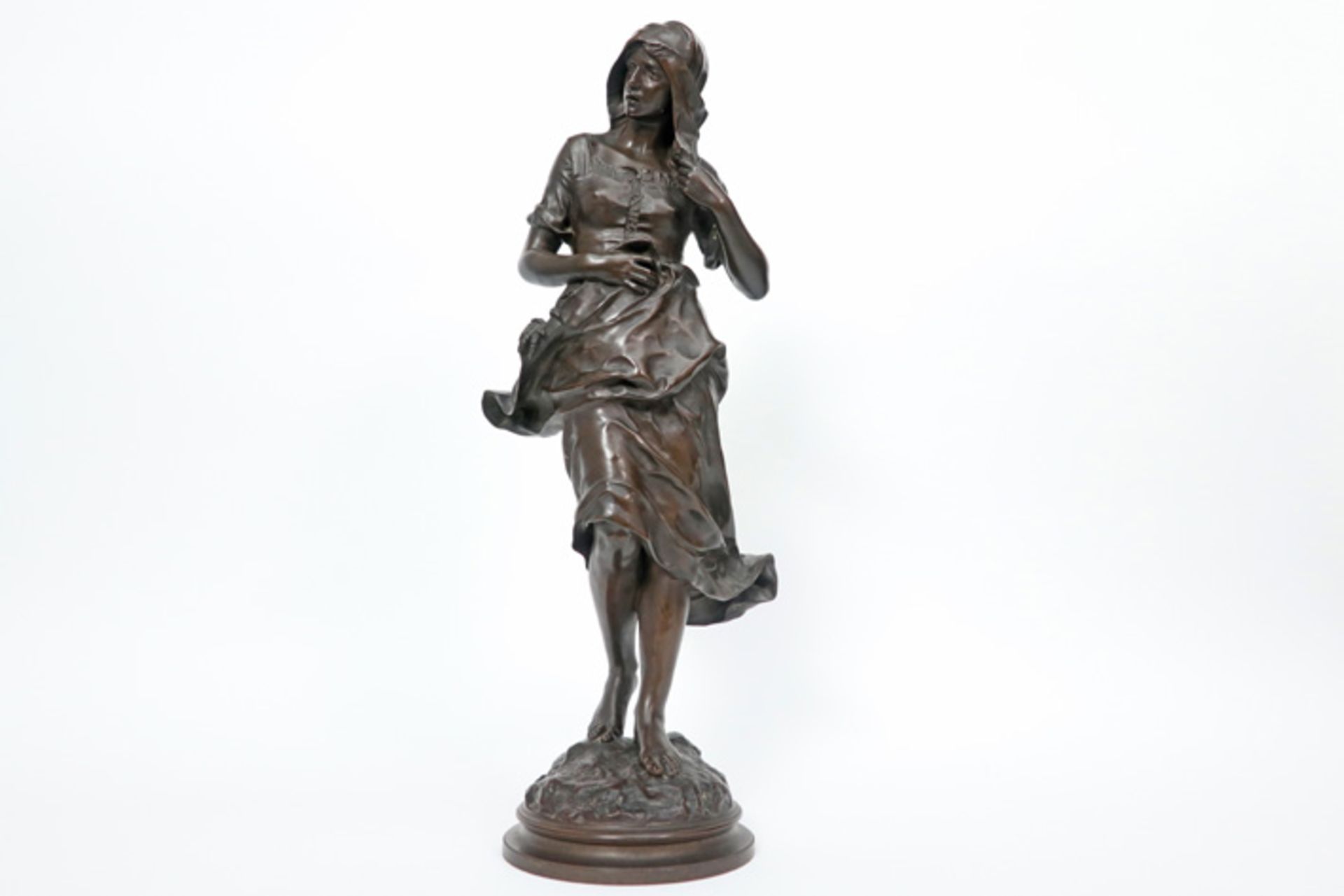 antique French sculpture in bronze - signed Jean Gautherin || GAUTHERIN JEAN (1840 - 1890) sculptuur