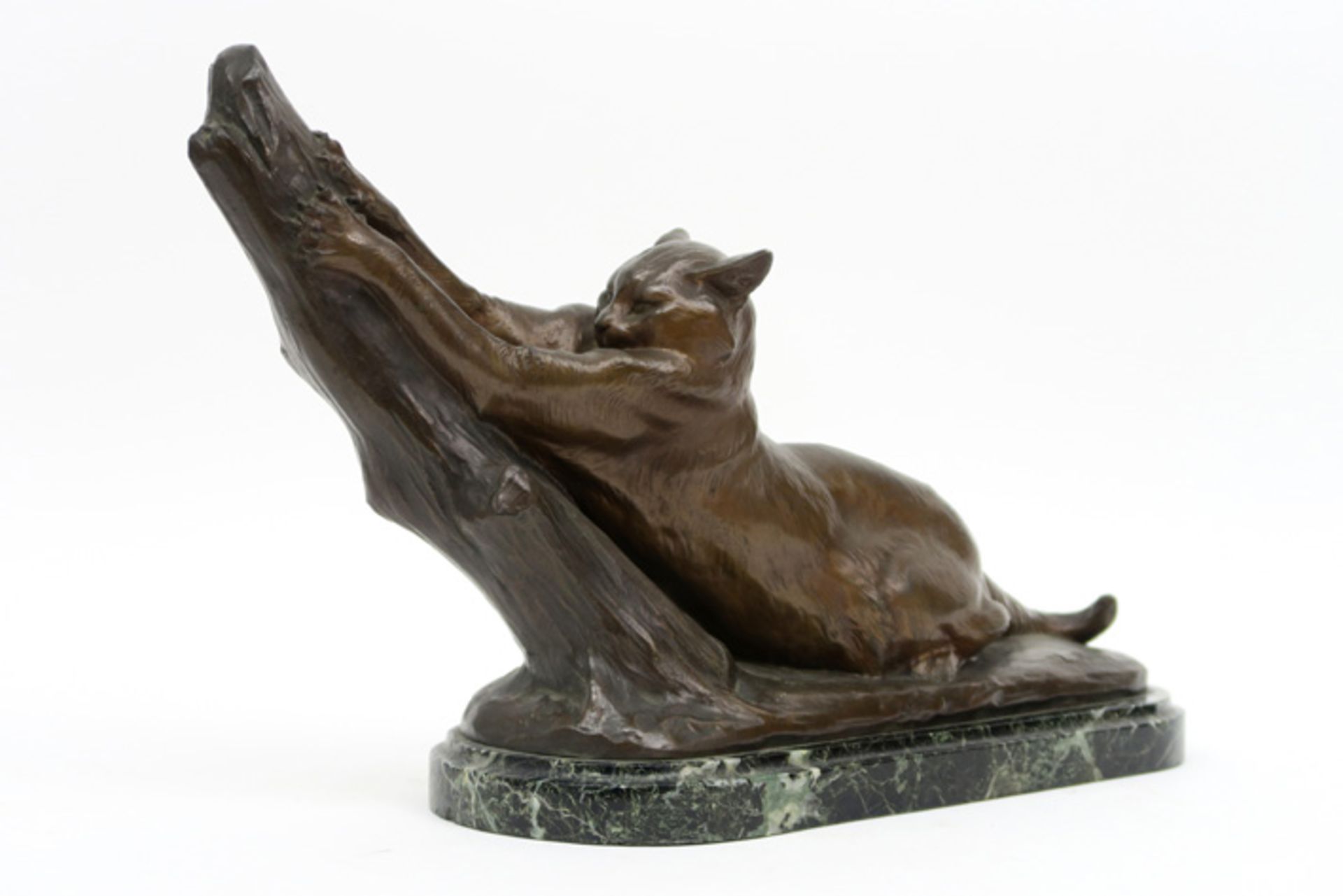 Louis Riché sculpture in bronze on a green marble base - signed || RICHÉ LOUIS (1877 - 1949)