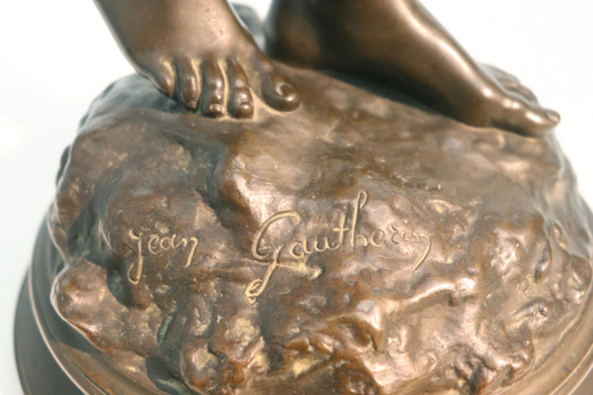 antique French sculpture in bronze - signed Jean Gautherin || GAUTHERIN JEAN (1840 - 1890) sculptuur - Bild 5 aus 6