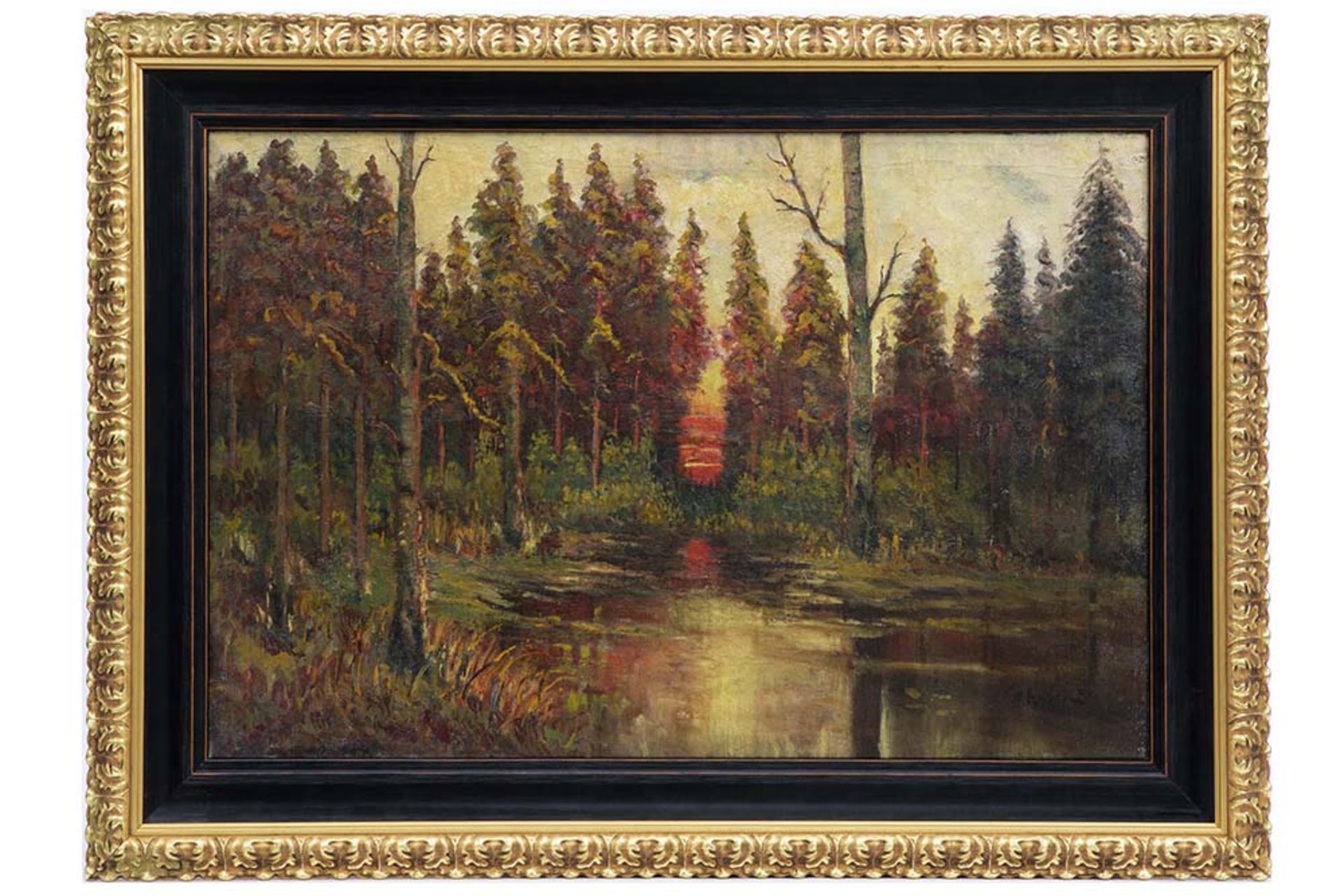 early 20th Cent. Russian "Landscape" oil on canvas - signed Yuliy Yulevich Klever and illegibly - Image 3 of 4