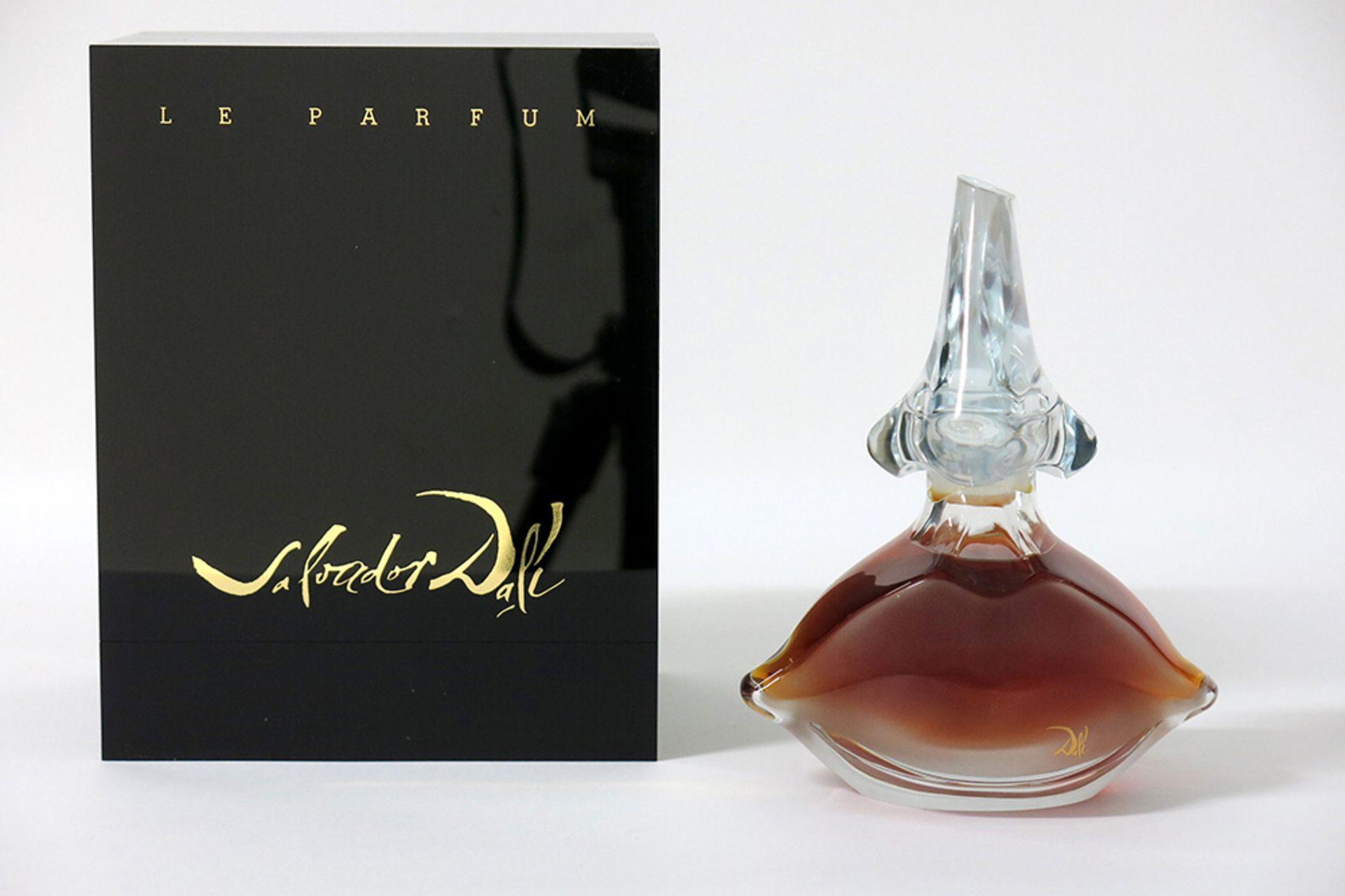 Salvador Dali perfume bottle n° 0160/5000 in marked French crystal - with its box edition : Salvador