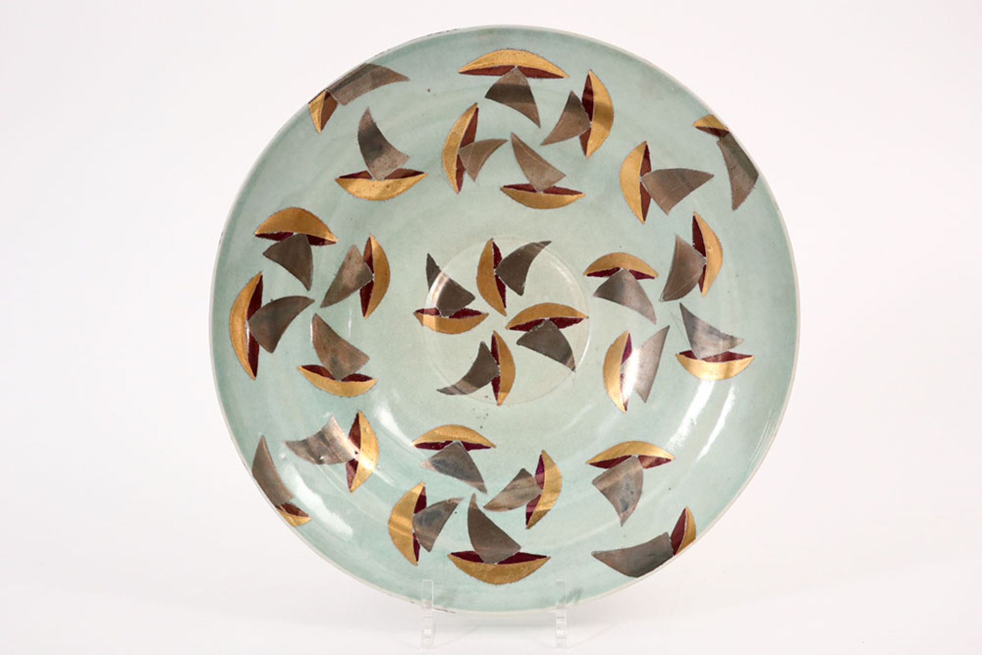 20th Cent. Dutch bowl in fine ceramic - signed Olaf Stevens and dated (19)84 || STEVENS OLAF (°