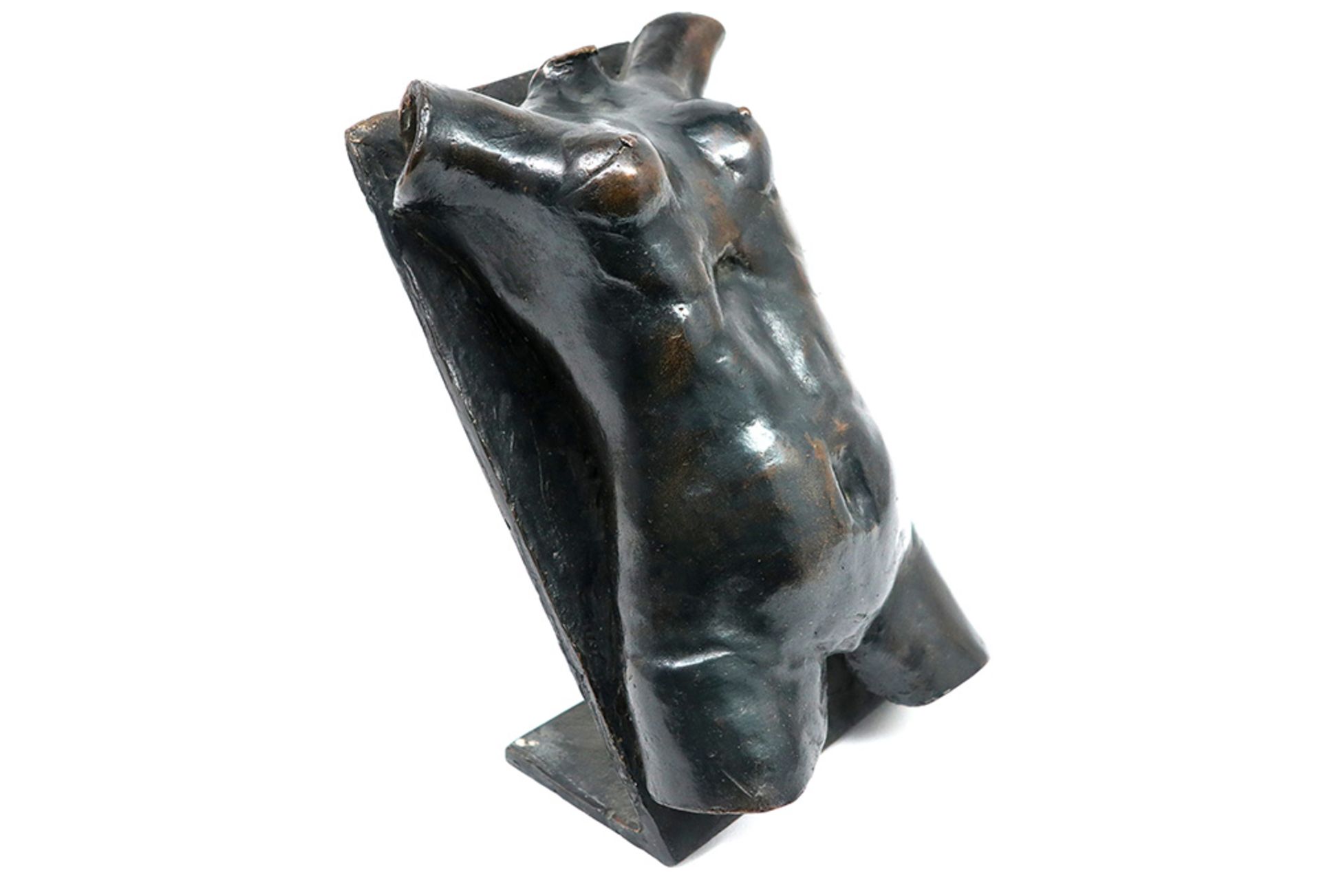 20th Cent. Maurice Frydman "female torso" sculpture in bronze - signed on the back || FRYDMAN - Image 2 of 4