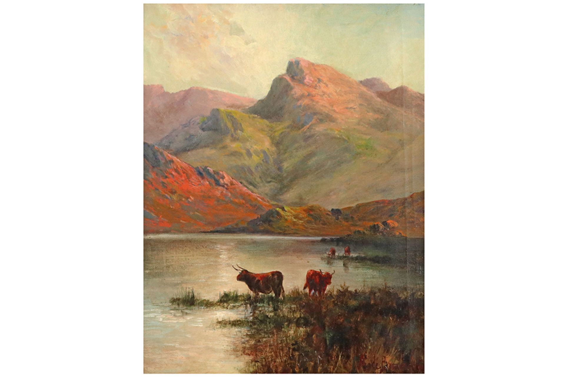 early 20th Cent. oil on canvas with a Scottish landscape - signed Alfred de Bréanski || DE