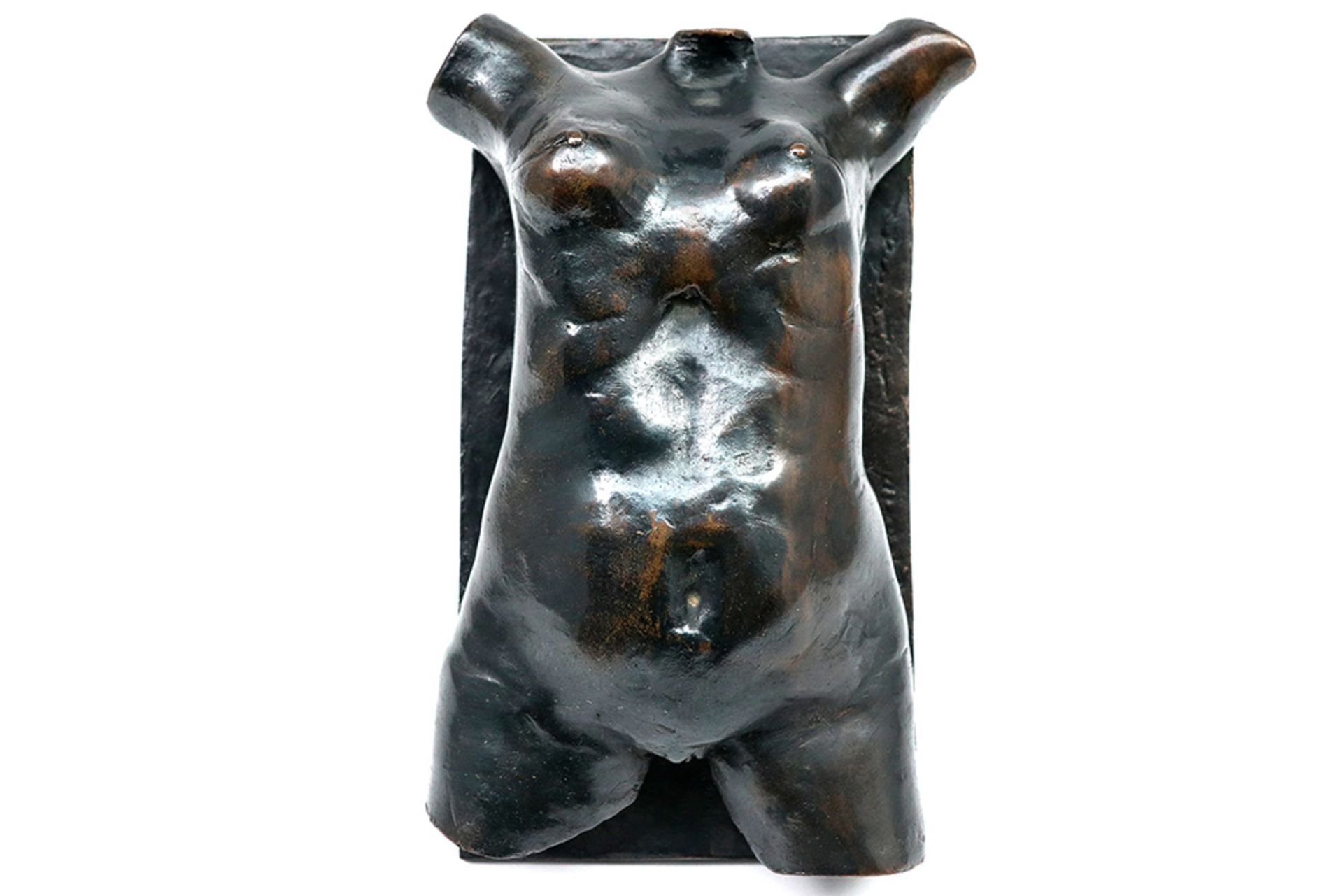 20th Cent. Maurice Frydman "female torso" sculpture in bronze - signed on the back || FRYDMAN
