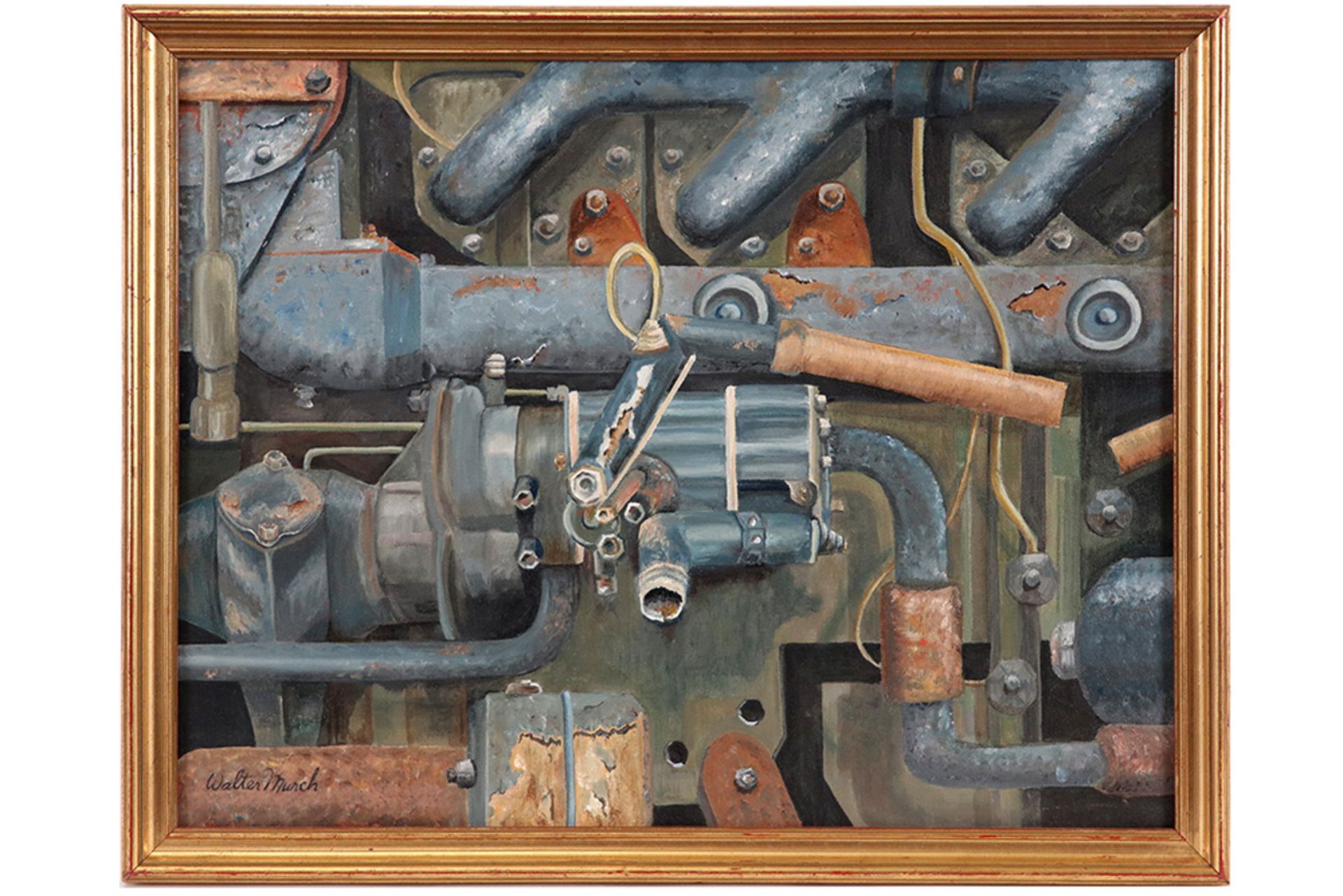 Walter Tandy Murch "Machine" oil on panel - signed || MURCH WALTER TANDY (1907-1967) - Image 3 of 4