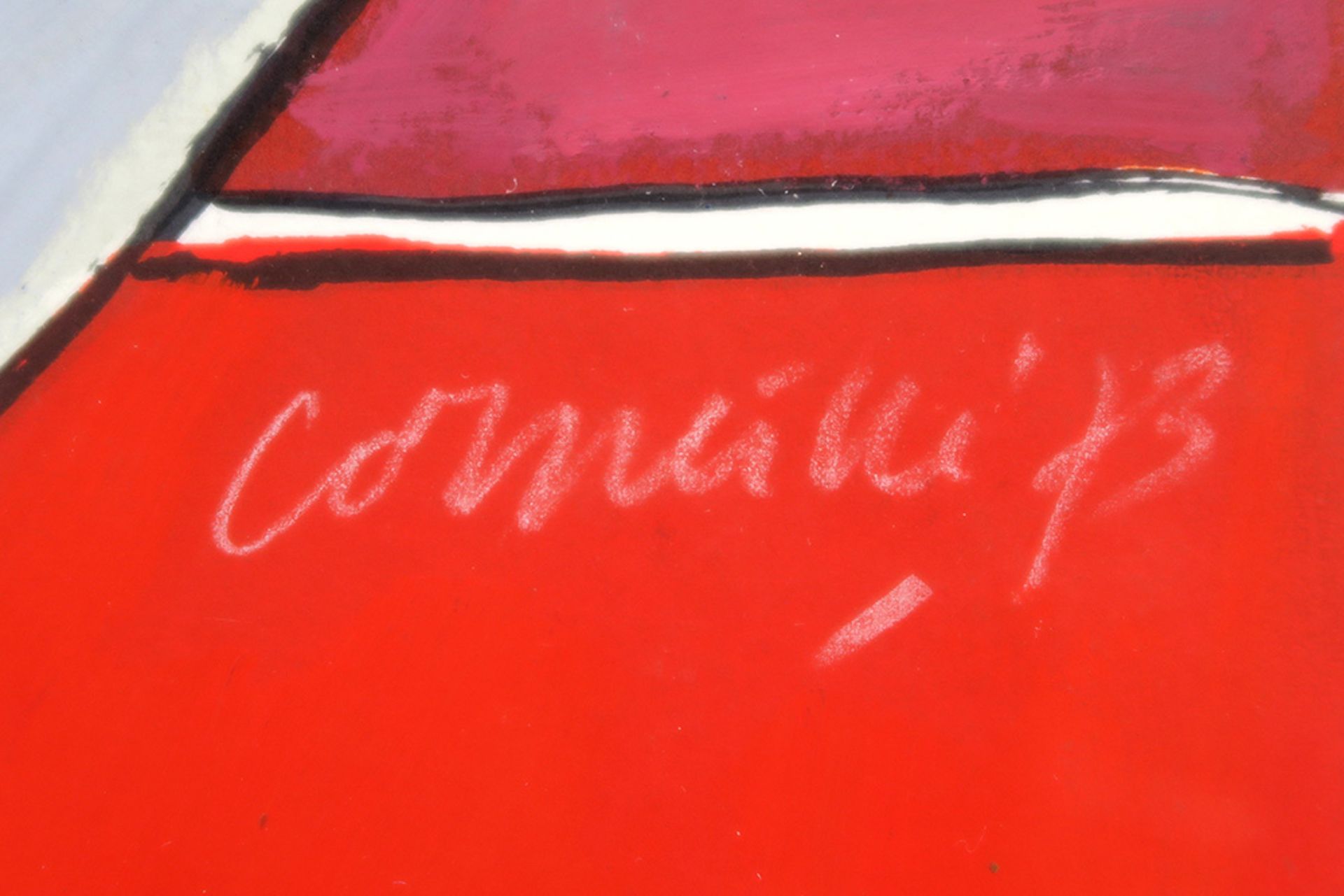 typical Corneille gouache - signed and dated 1973 || CORNEILLE (1922 - 2010) originele gouache met - Bild 2 aus 3