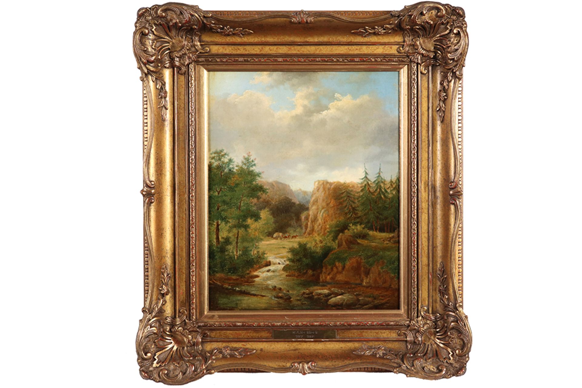 19th Cent. Dutch oil on panel - signed Marinus Koekkoek || KOEKKOEK MARINUS (1807 - 1868/70) - Image 3 of 4