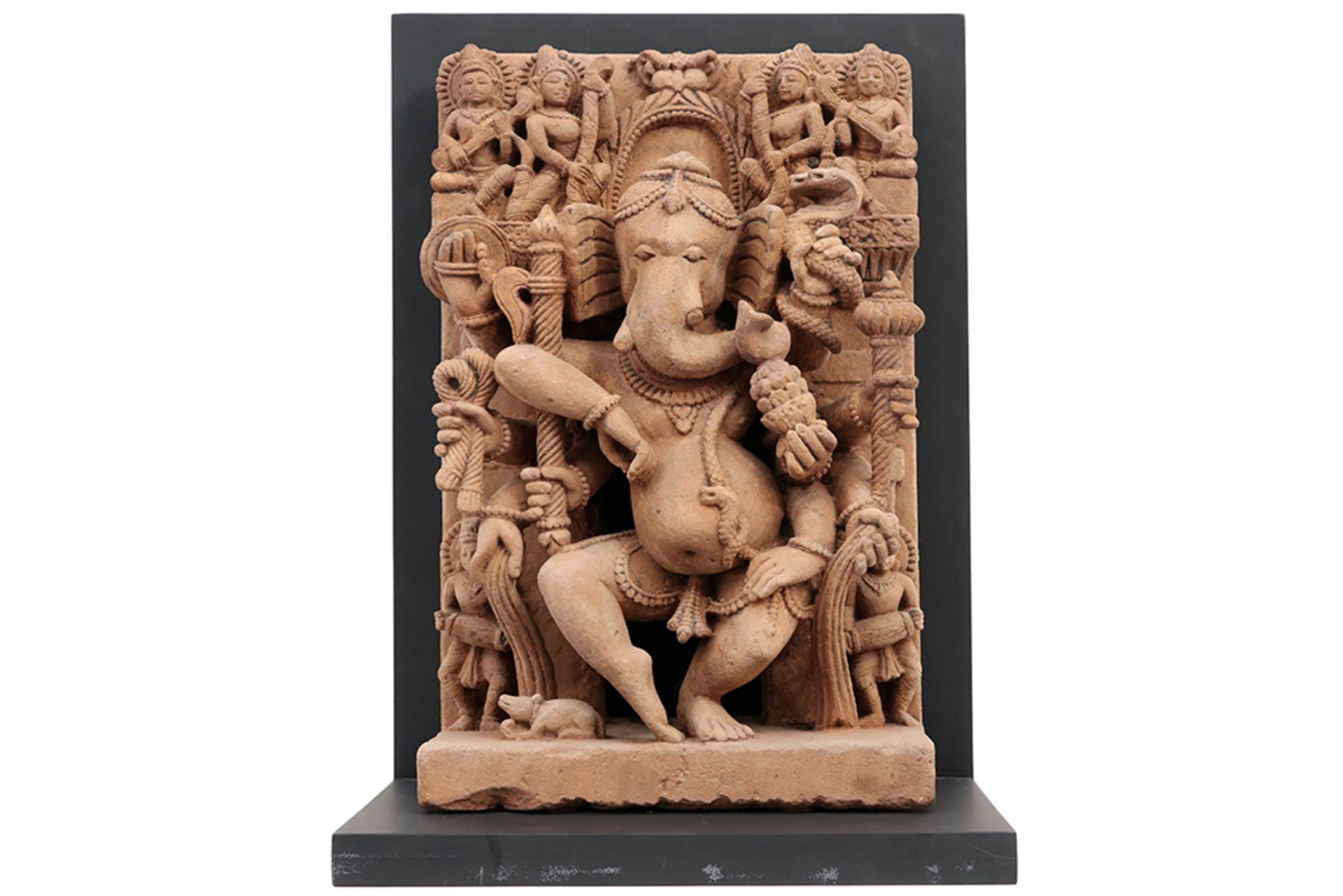 10th/11th Cent. Indian Madhya Pradesh "Ganesha" sculpture in sandstone || INDIA / MADHYA PRADESH -