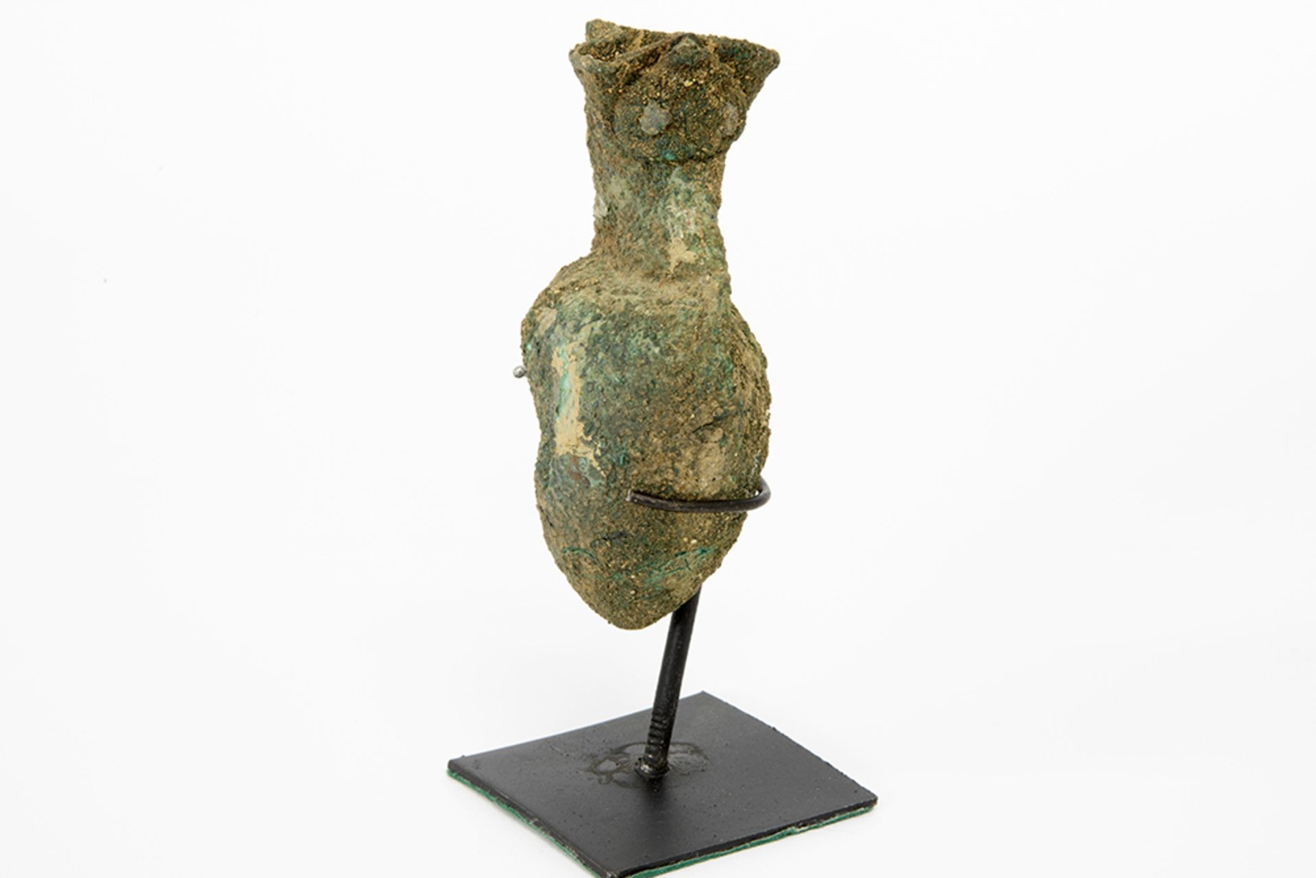small 1st/3rd Cent. Ancient Rome vase in bronze || OUD-ROMEINSE RIJK - 1°/3° EEUW grafvondst : - Bild 2 aus 4