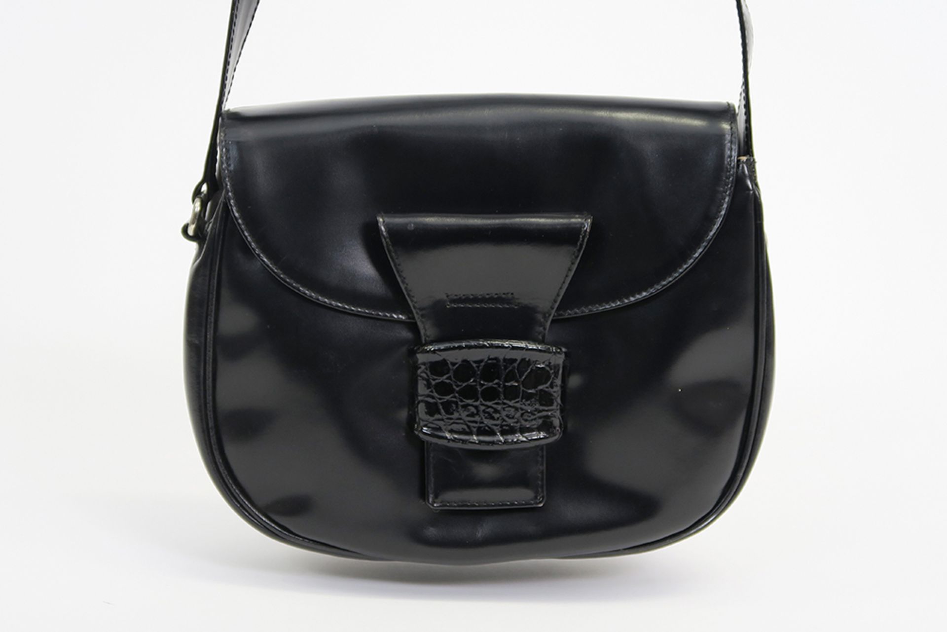 Prada marked handbag in black leather || PRADA handtas in zwart leder gemerkt - Image 2 of 4