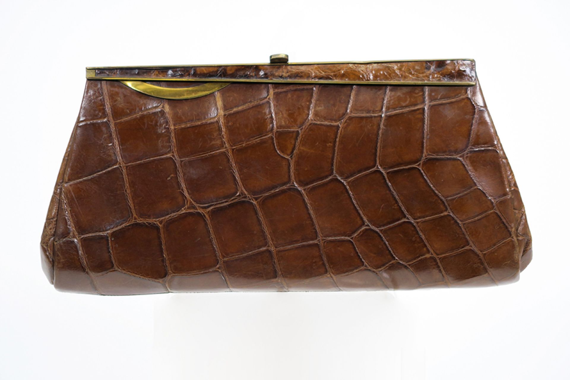 thirties' vintage crocodile leather handbag || Vintage handtas van ca 1930 in krokodillenleder