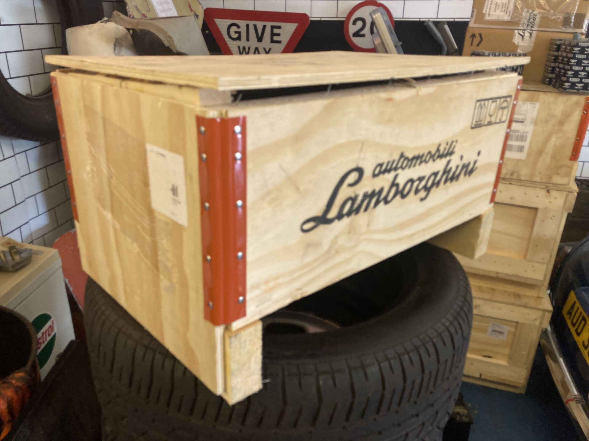 Genuine Lamborghini Wooden Parts Crate