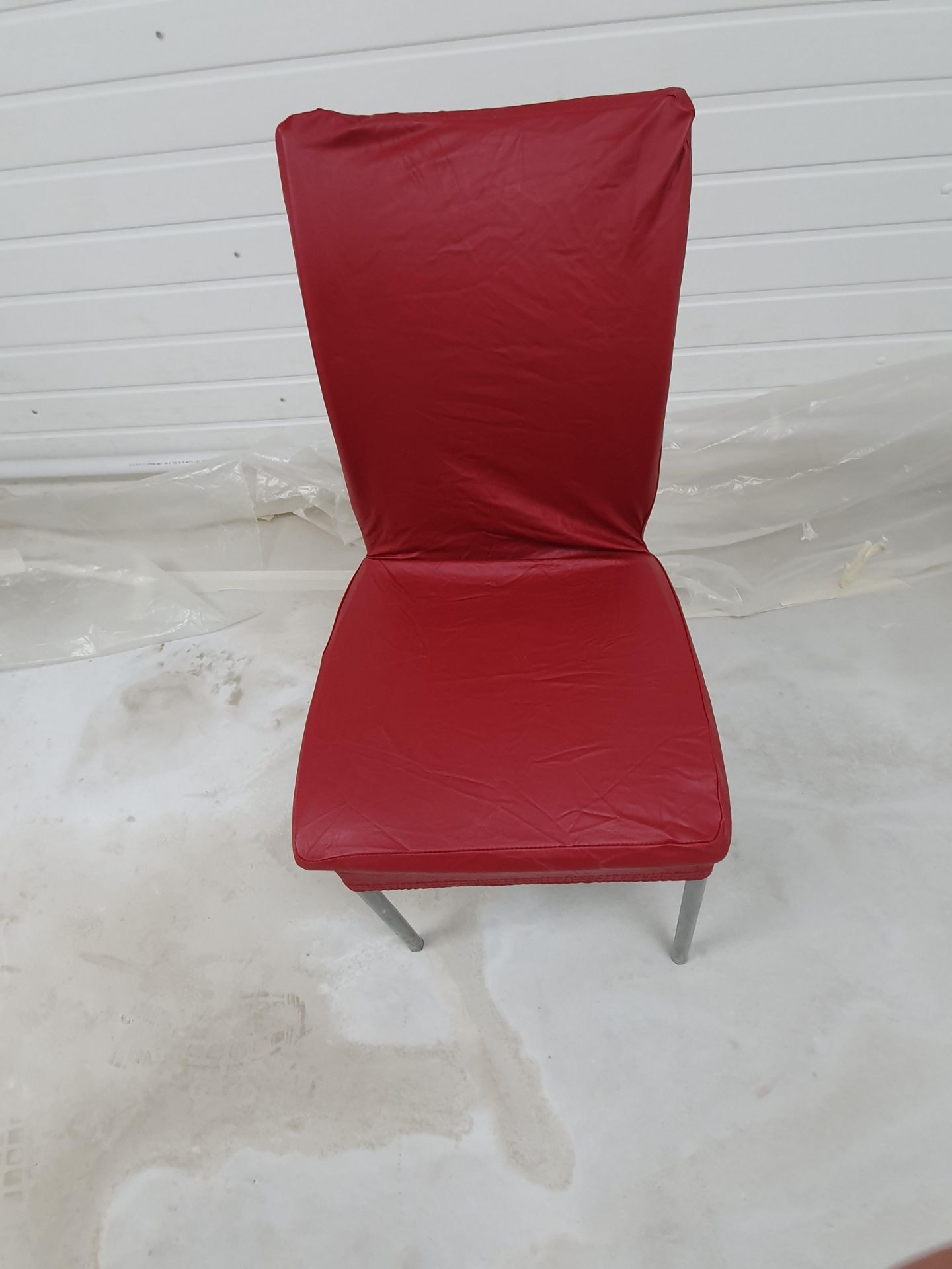 70 RESTAURANT SEATS, CHROME AND LEATHERETTE, COMES WITH A QUANTITY OF NEW COVERS NO RESERVE - Image 5 of 13