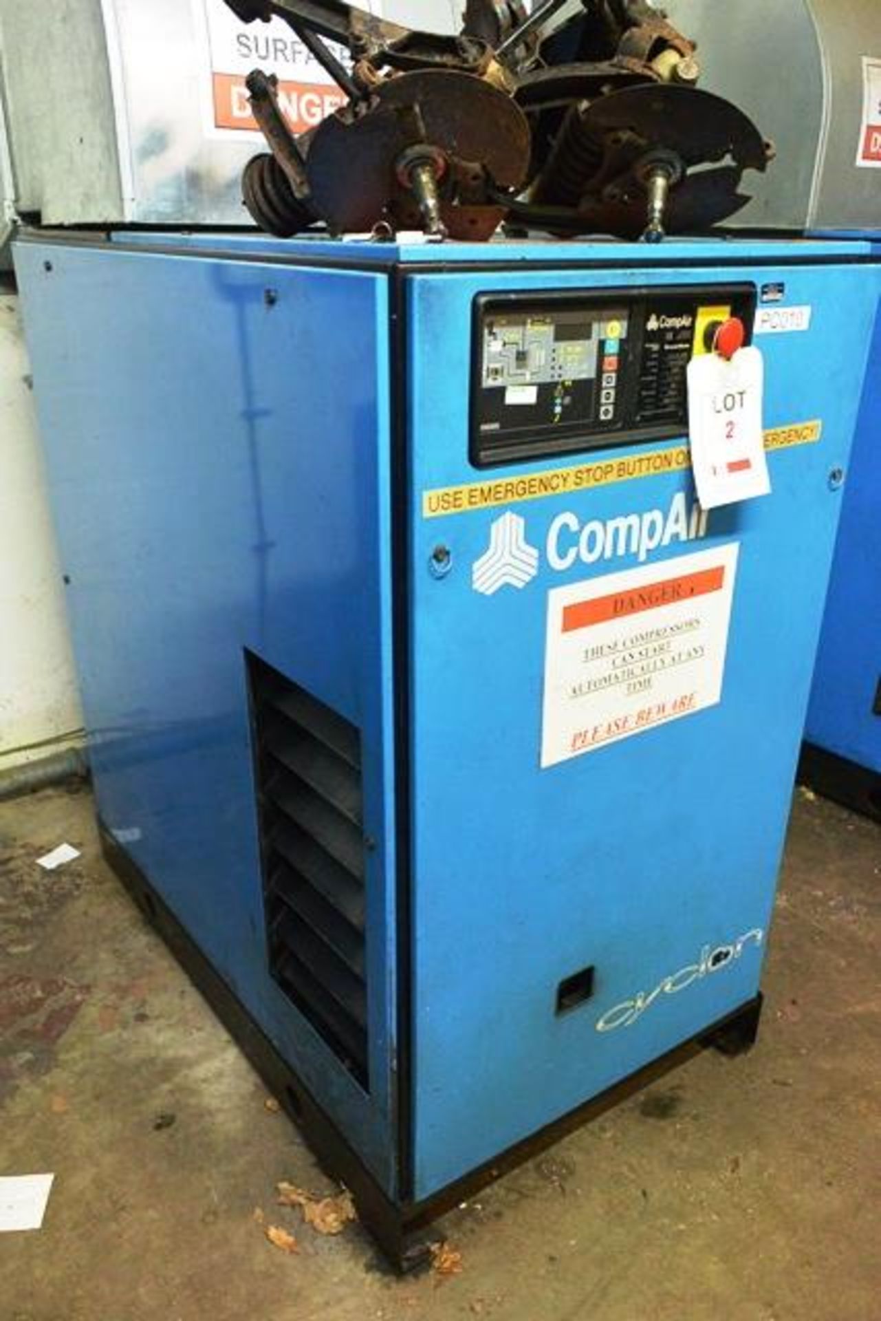 Compair Cyclon 218 air compressor, serial no. F164/0850 (1996), 7.5 bar, 22.1kw, 3 phase, Last...