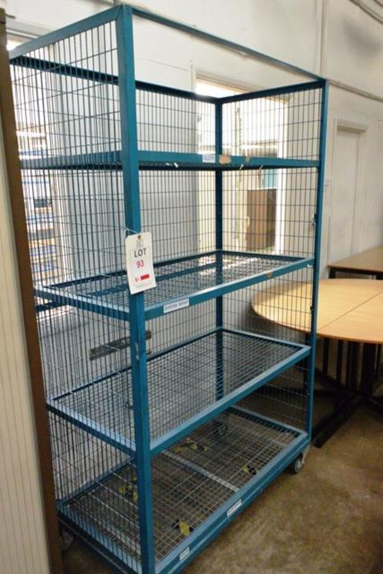 Four shelf steel wire transport cages (open front)