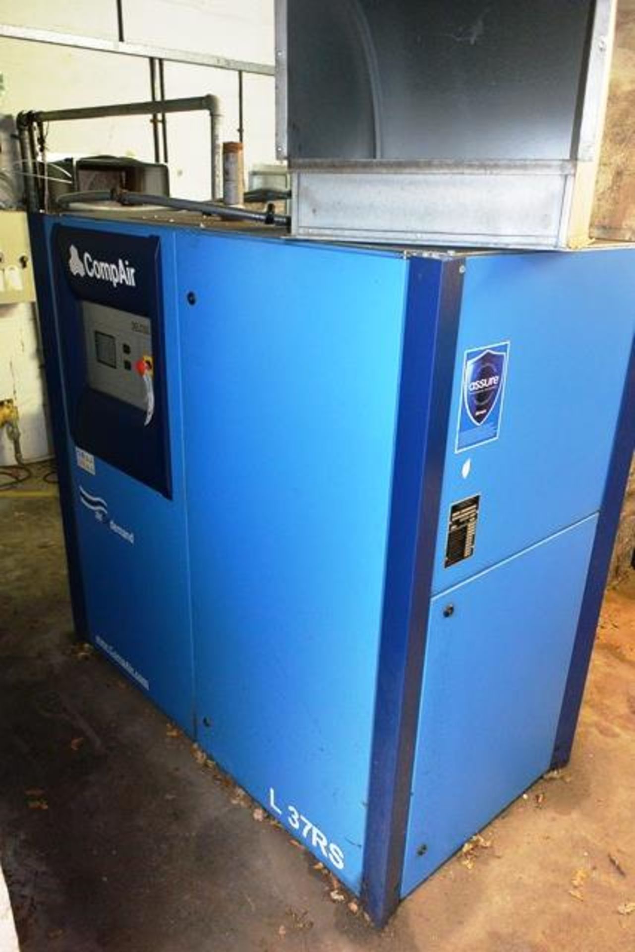 Compair L37RS-13A packaged air compressor, serial no. CD10015280001 (2014), 37kw, 3 phase, 13 bar, - Image 2 of 7